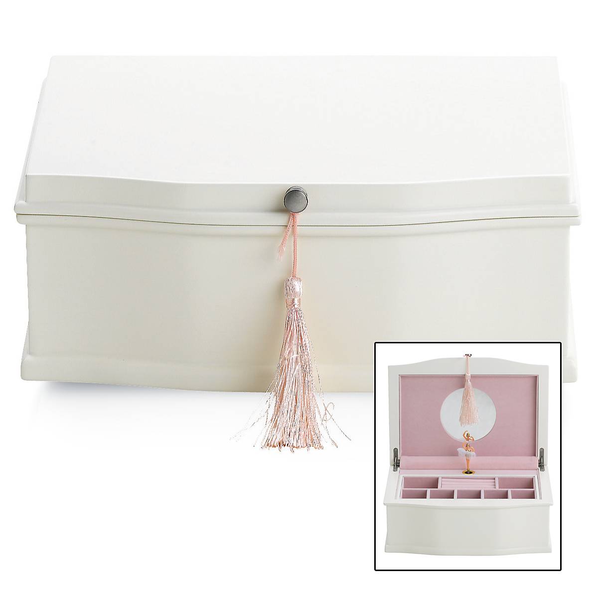 Ballerina™ Musical Jewelry Box for Girls - Elegant Pink Ballet Jewelry Storage with Twirling Dancer & Melody - Perfect Gift for Birthdays, Christmas & Special Occasions