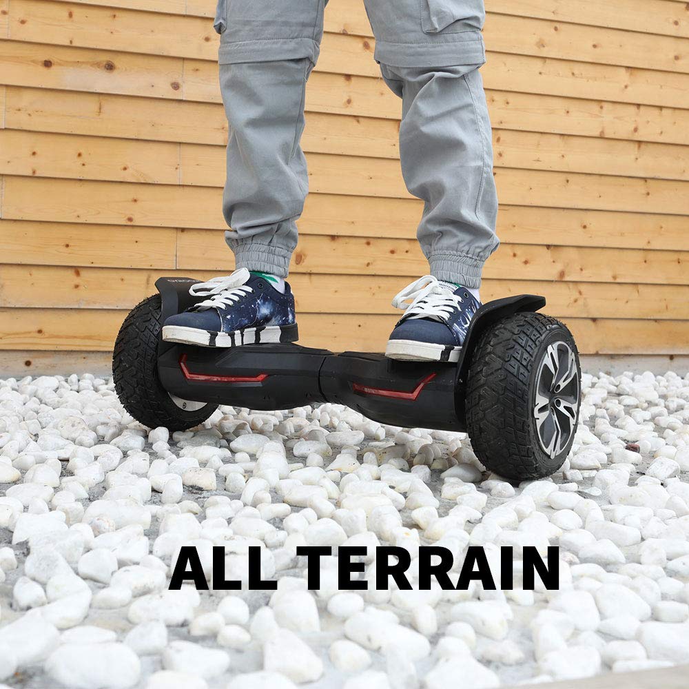Warrior 8.5 Inch Off-Road All-Terrain Smart G2 Hoverboard with Bluetooth Speaker & LED Lights - Self Balancing Scooter for Kids & Adults (UL2272 Certified) - Perfect for Outdoor Adventures, Commuting & Fun Rides