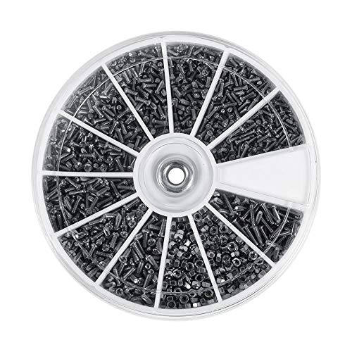 600 Pcs 12-Type Stainless Steel Screw Assortment Kit for Watches & Electronics