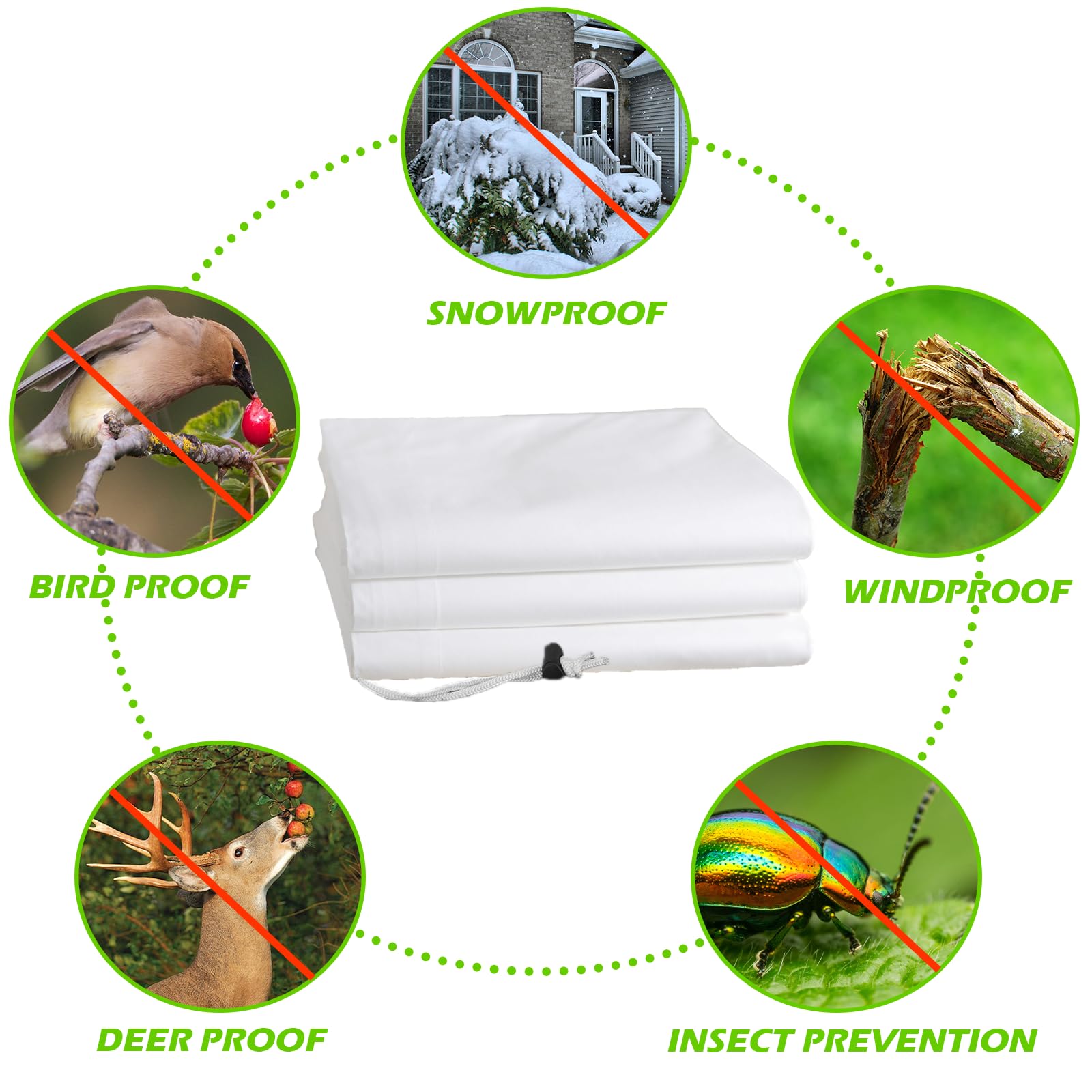 Reusable Winter Plant Covers for Frost Protection - Large 23.6