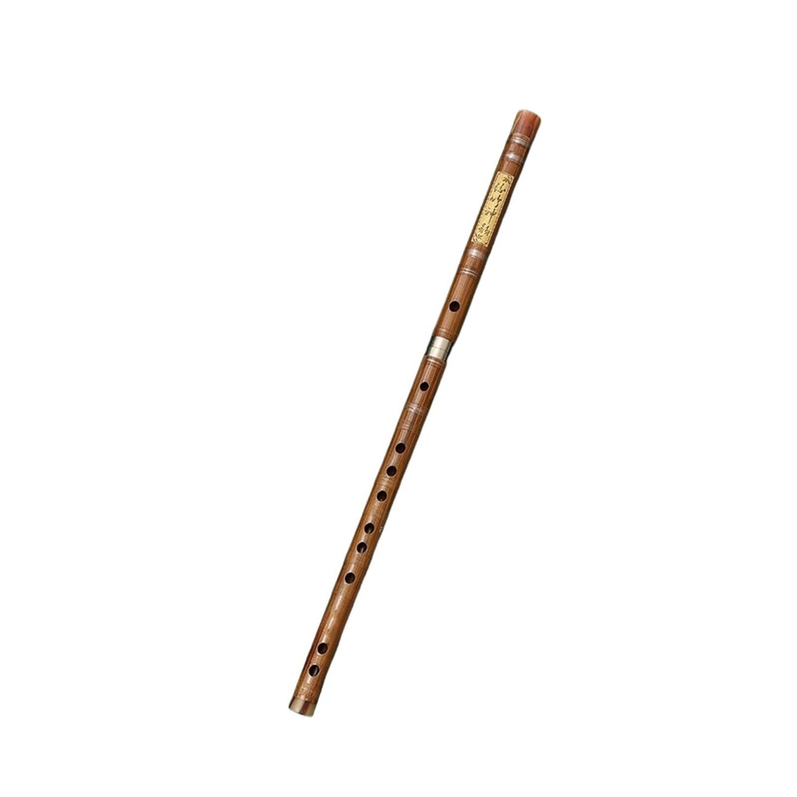 Bamboo Flute with Key, 2-Piece E Flute for Beginners - White, Green & Black Horizontal Bamboo Flute (Brown) | Perfect for Music Practice, Meditation & Traditional Performances