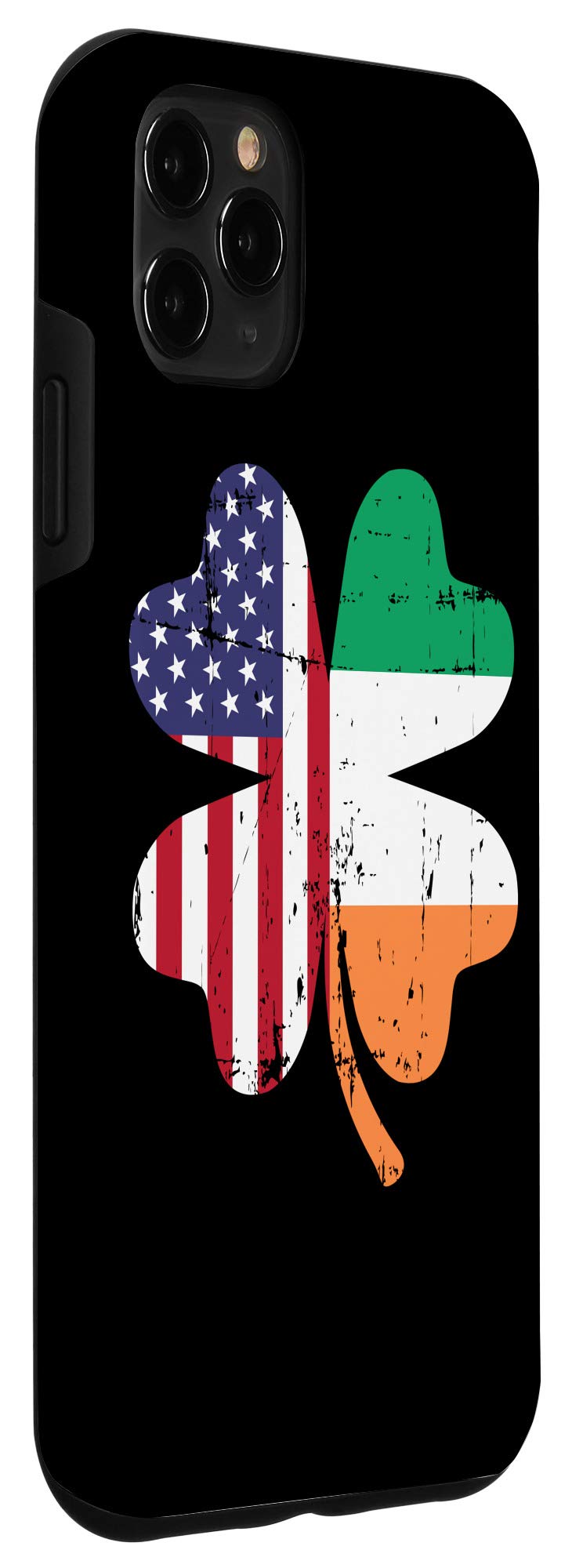 iPhone 11 Pro Max Case - Shamrock & USA Flag Design - Durable Protective Cover for St. Patrick's Day - Perfect for Irish-American Celebrations, Parties and Daily Use