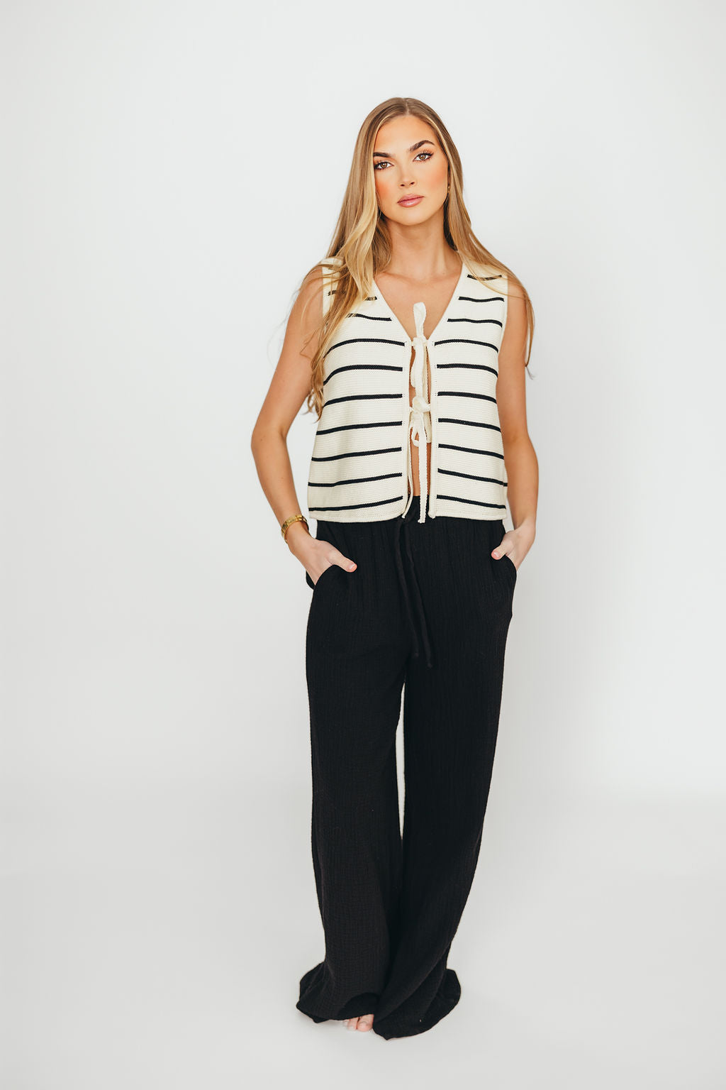 Aurelie 100% Organic Cotton Pants for Women - Soft & Comfortable Black Casual Trousers - Perfect for Yoga, Lounge & Everyday Wear