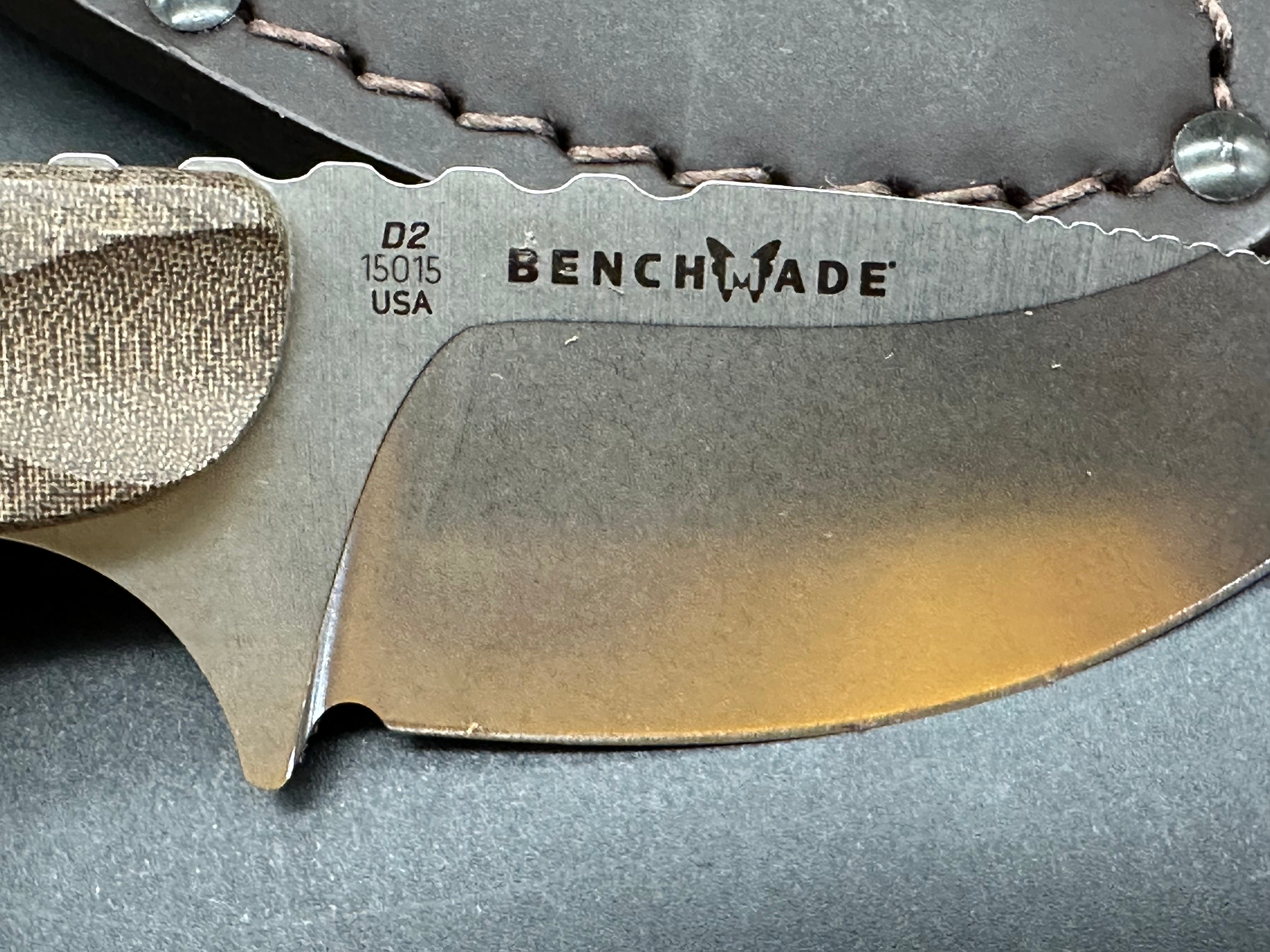 Benchmade Bone Collector Skinner Knife - Premium Micarta Handle Onlays for Hunting, Camping & Outdoor Survival | Durable Fixed Blade Knife for Skinning, Bushcraft & Tactical Use