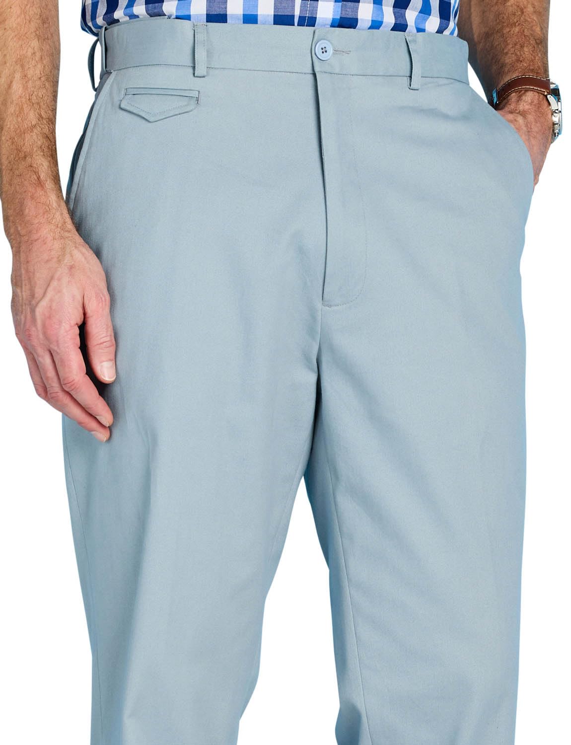 Pegasus Men's Cotton Chino Pants with Stretch Waistband - Comfortable, Stylish & Versatile Smart Casual Pants for Office, Travel & Everyday Wear