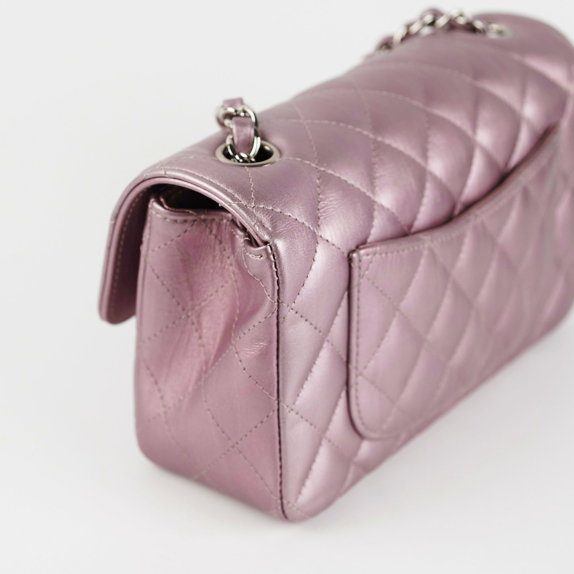 Chanel Mini Rectangular Iridescent Purple Crossbody Bag - Luxury Designer Handbag for Women | Perfect for Evening Parties, Date Nights & Special Occasions