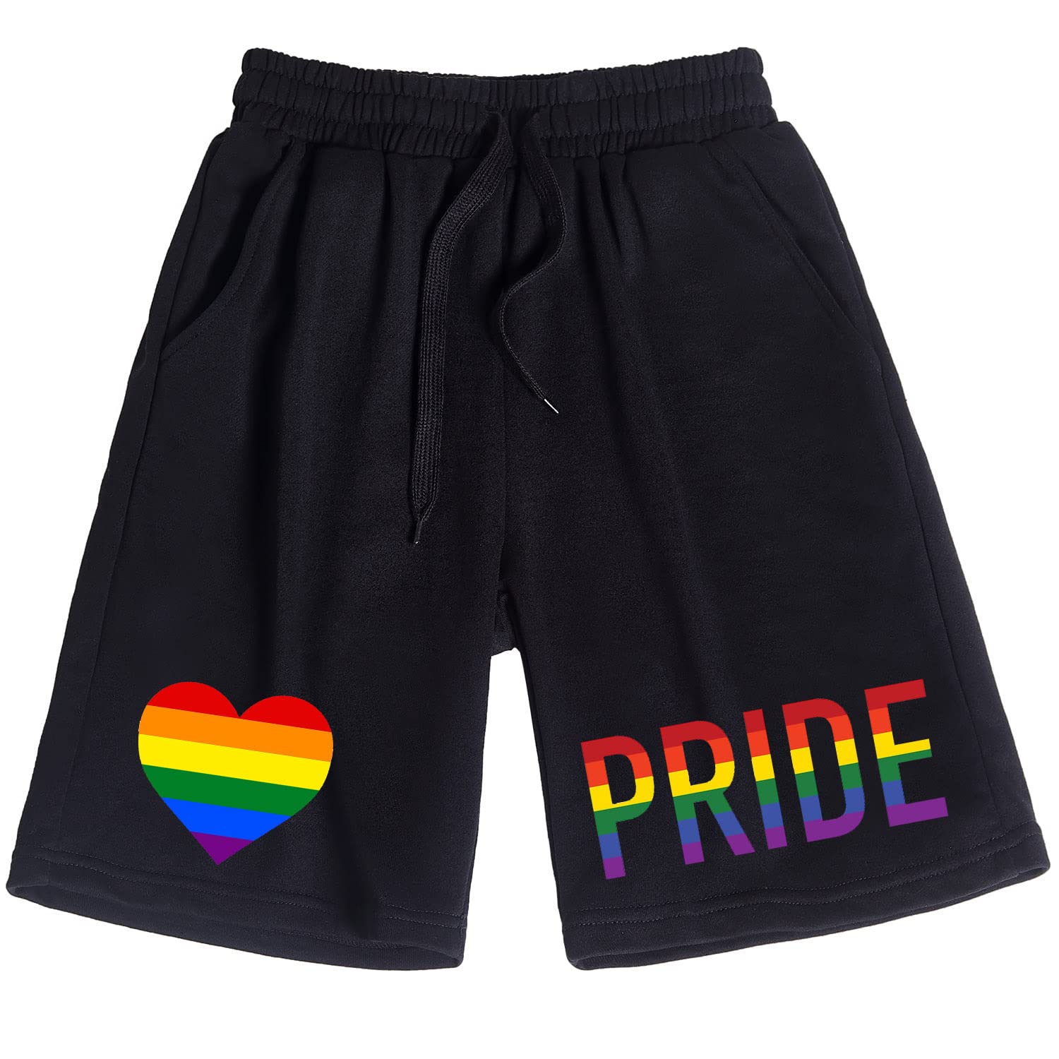 Rainbow Pride Shorts - Gay Love is Love Drawstring Shorts for LGBTQ+ Events, Parades & Casual Wear