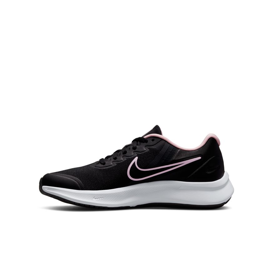 Nike Star Runner 3 Youth Sneakers - Black/Smoke Grey | Lightweight Running Shoes for Kids | Perfect for School, Sports & Daily Wear