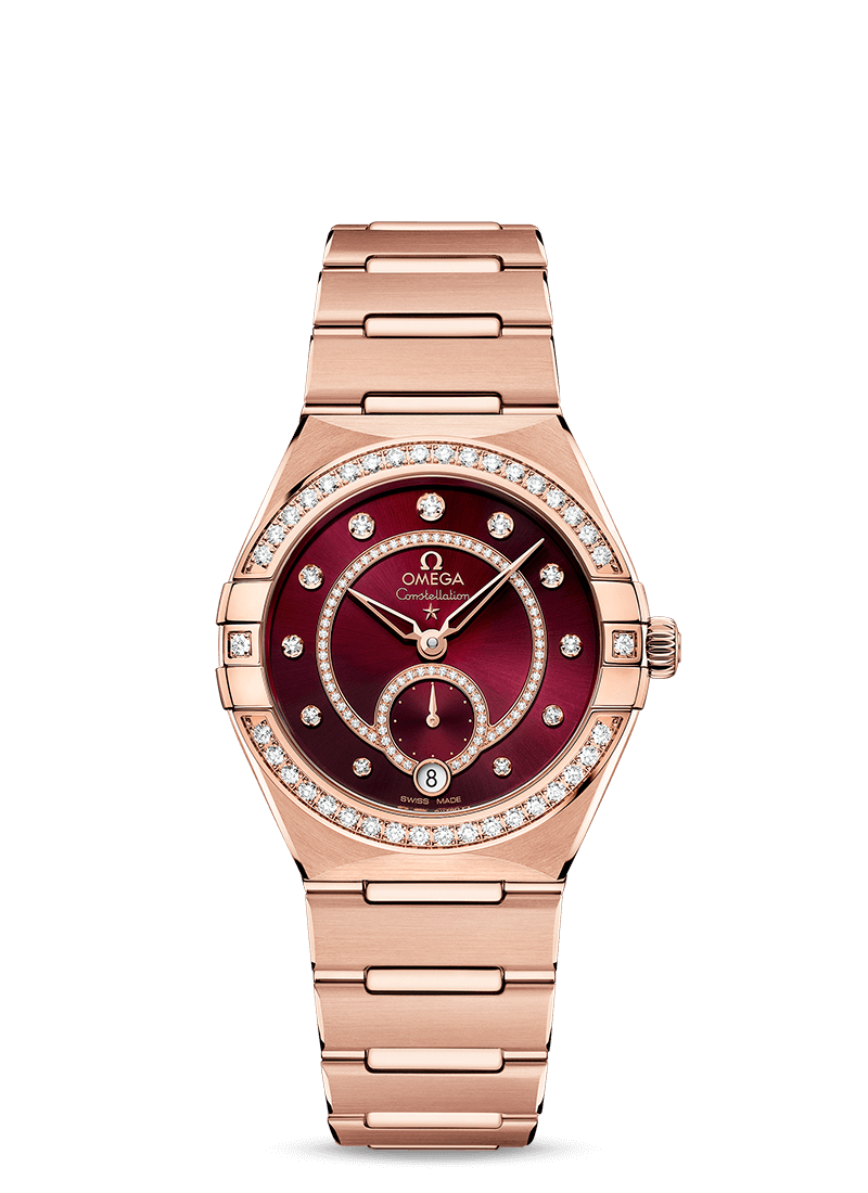 Omega Constellation Co-Axial Master Chronometer Small Seconds Sedna™ Gold & Diamond Ladies Watch - Elegant Luxury Timepiece for Women, Perfect for Gifts, Special Occasions & Everyday Wear