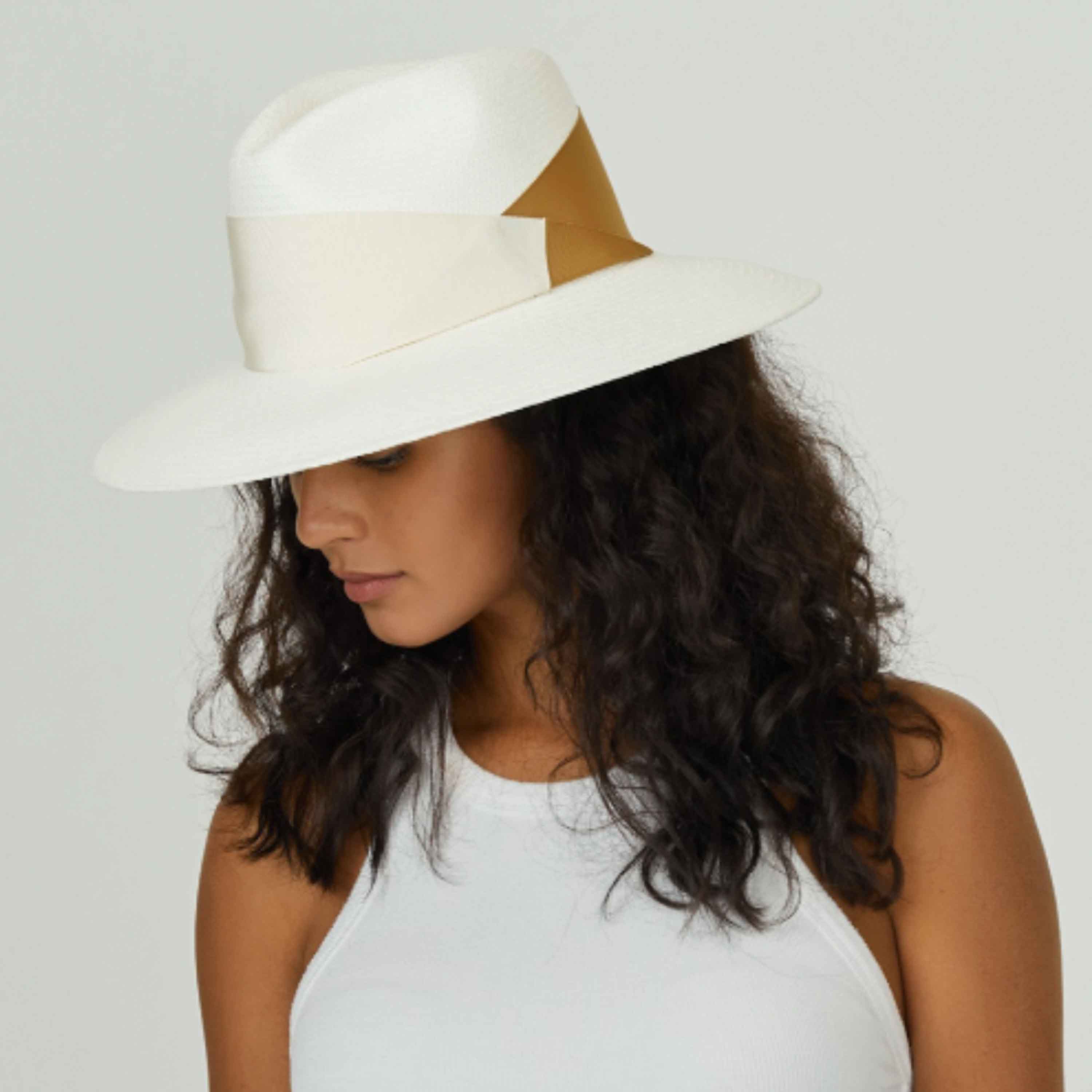 Freya Gardenia Hat - Elegant Floral Wide Brim Sun Hat for Women | Perfect for Beach, Wedding, and Summer Outdoor Activities
