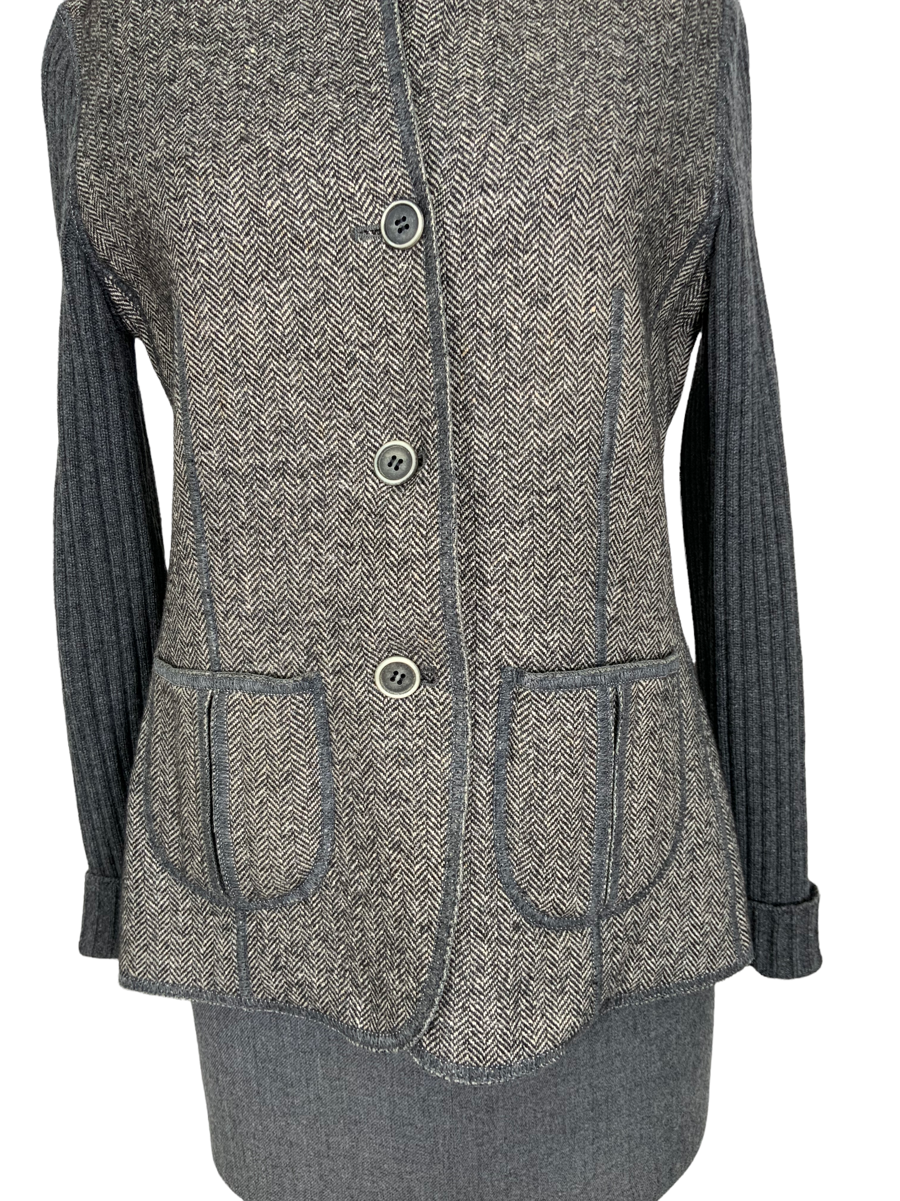Brunello Cucinelli Cashmere Herringbone Blazer Jacket for Men - Size M | Premium Wool Blend Business Jacket | Perfect for Office Wear, Formal Events & Business Meetings