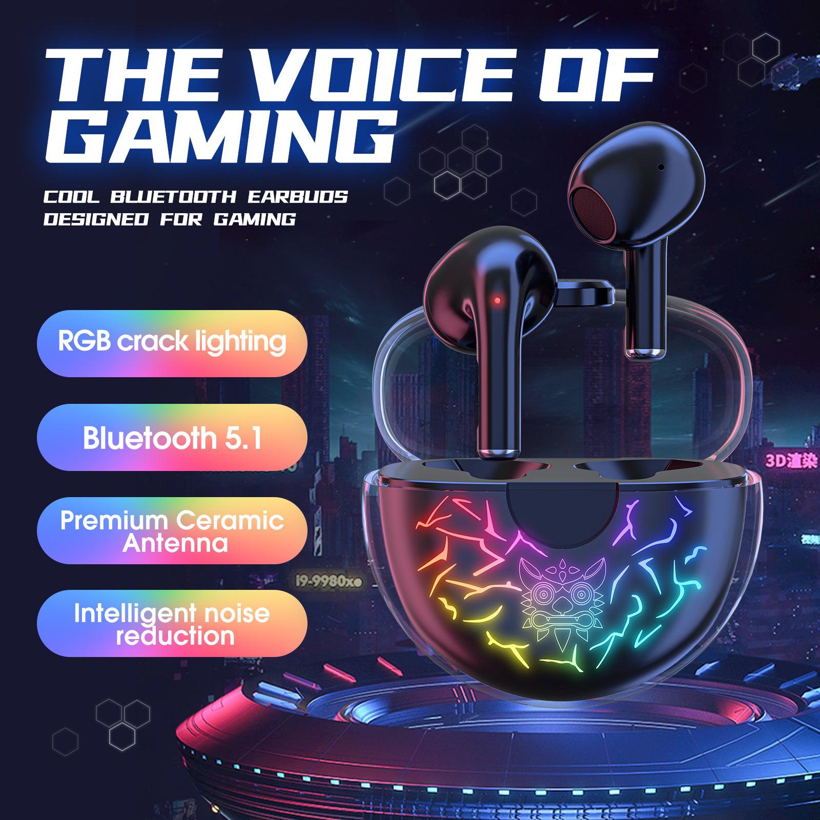 ONIKUMA T35 Bluetooth 5.1 Wireless Gaming Earbuds with 60ms Low Latency, Active Noise Cancelling, Fast Charging - Perfect for Mobile Gaming, Workouts & Commuting