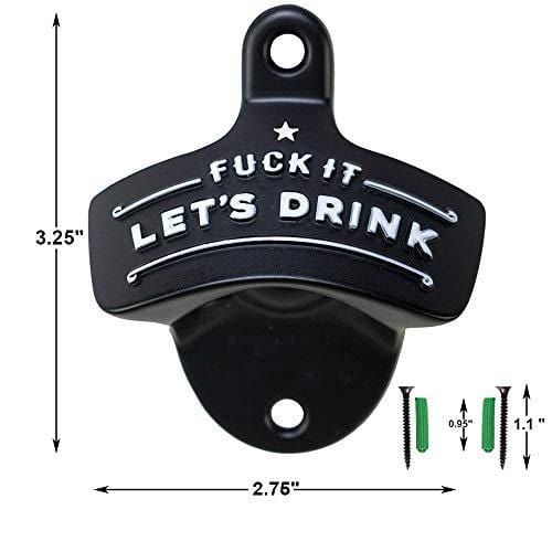 Stainless Steel Wall Mounted Bottle Opener - Christmas & Birthday Gift for Beer Lovers, Dad & Men - Includes Mounting Screws & Anchors (1 Pack) - Perfect for Home Bars, Man Caves & Outdoor Entertaining