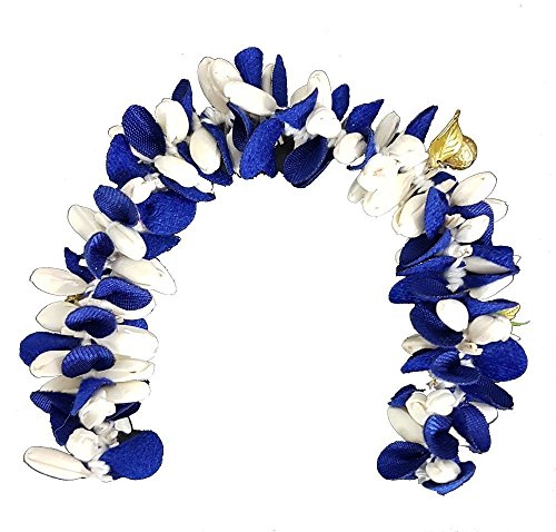 Juda Hair Accessories for Women - Artificial Gajra Flowers Hair Jewelry for Girls (Blue/White) | Perfect for Weddings, Parties & Festive Occasions
