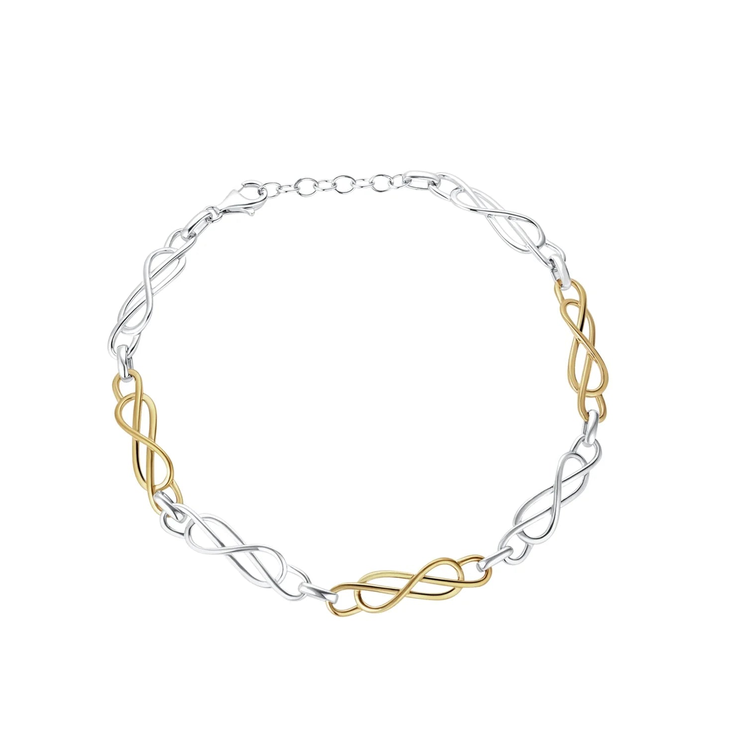 10K Gold & Sterling Silver Celtic Knot Bracelet for Women - Elegant Handmade Jewelry Gift for Birthday, Anniversary & Special Occasions