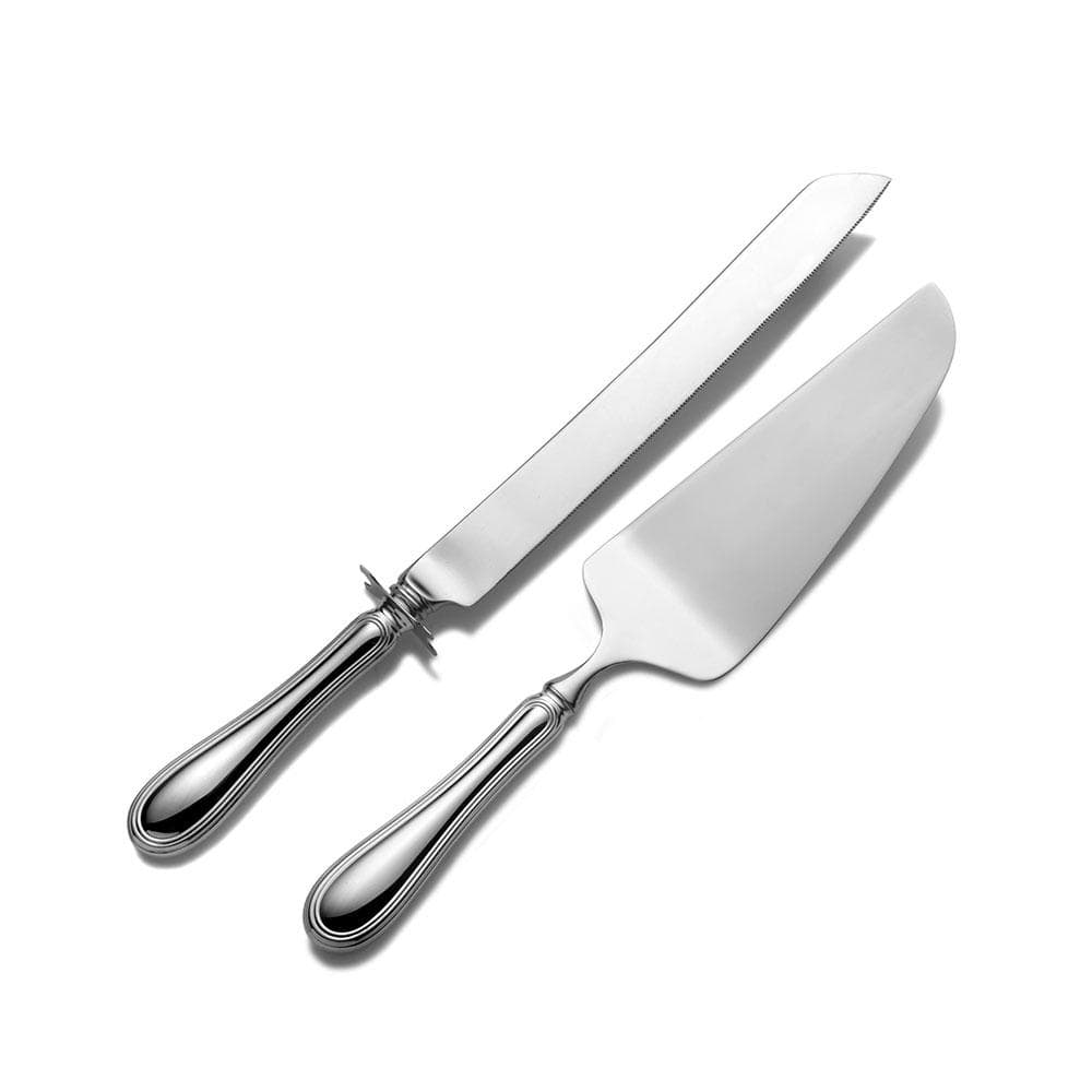 Giorgio Sterling Silver Wedding Cake Knife and Server Set - Elegant Cake Cutting Set for Weddings, Anniversaries, and Special Occasions