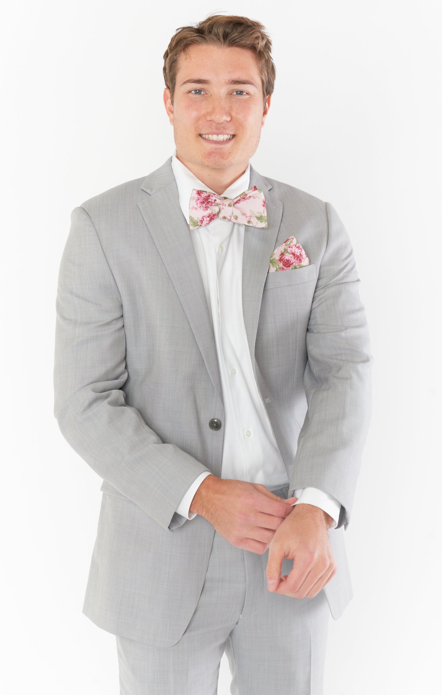 Elegant Josh Bow Tie - Romantic Garden Floral Pattern for Men | Perfect for Weddings, Parties & Formal Events