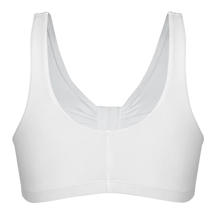 Wireless Cotton Stretch Sports Bra - Front Closure, Comfortable & Unlined for Yoga, Running & Gym Workouts