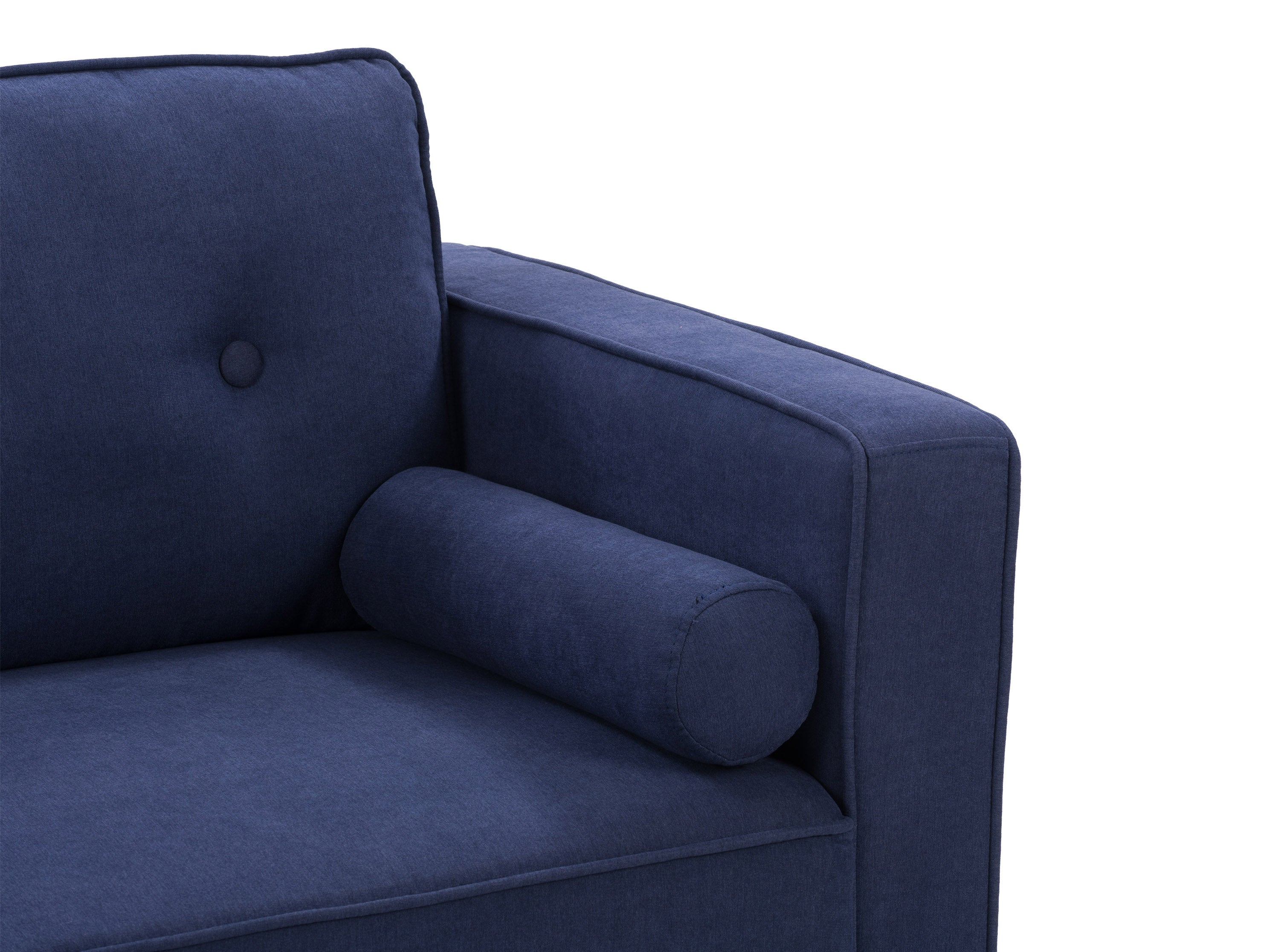 Navy Blue 2-Seater Loveseat Sofa - Small Space Living Room Furniture for Apartments, Dorms & Cozy Spaces