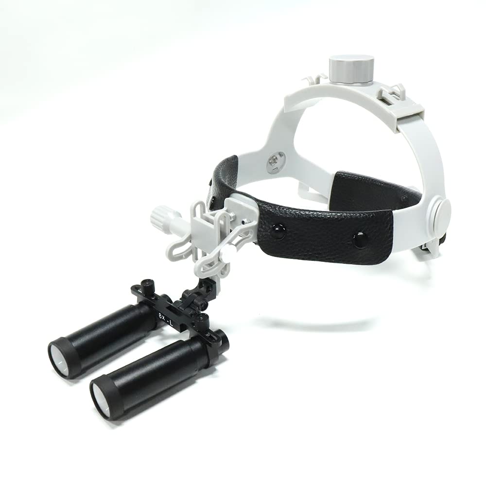 8X Magnifying Loupes with Headband - Professional ENT & Ophthalmology Binocular Magnifying Glasses for Surgery, Dental Work, Jewelry Repair & Precision Tasks