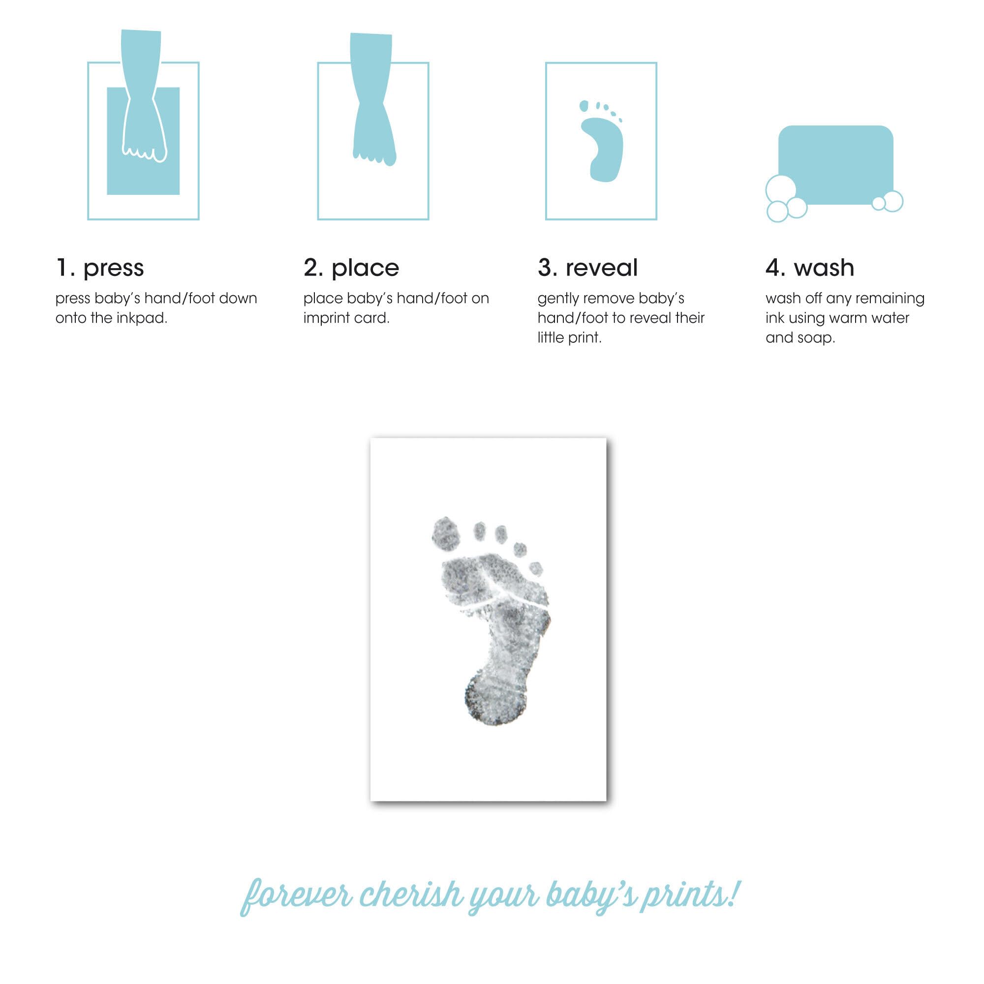 Kate & Milo Rustic Baby Footprint Photo Frame and Ink Kit - Handcrafted Wood Keepsake for Newborn Memories, Woodland Nursery Décor, Rustic Picture Frames for Baby Shower Gifts & Nursery Wall Art - Perfect for First Birthday, Christening, and Family Photo Displays