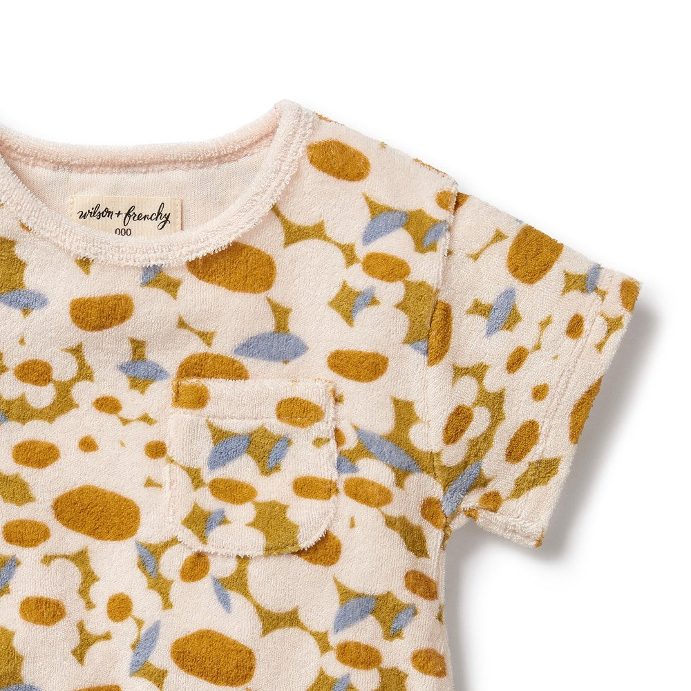 Organic Cotton Flower Burst Baby Growsuit - Soft & Breathable Infant Romper for Newborns & Toddlers - Perfect for Playtime, Daycare & Comfortable Sleep