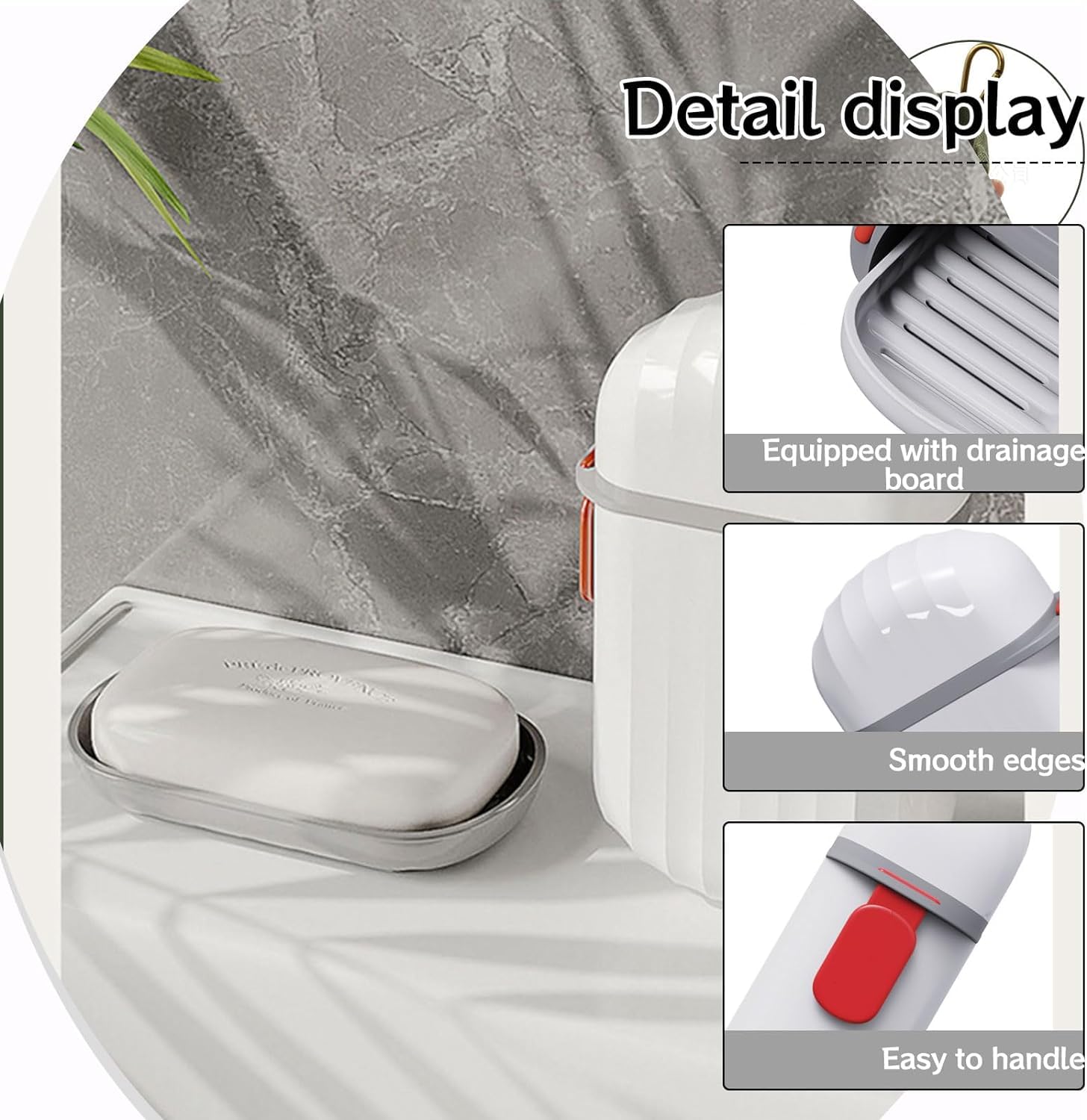 Waterproof Travel Soap Case & Toothbrush Holder Set - Compact Plastic Soap Dish with Handle for Shower, Camping & Gym - Multicolor Travel Accessories for Toiletries Organization
