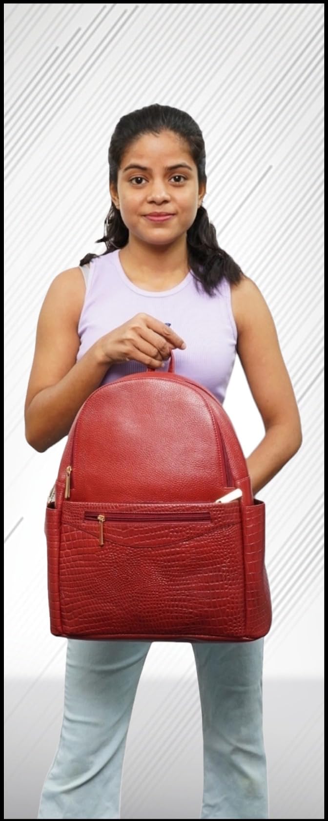 RICHSIGN 14 Inch Leather Laptop Backpack for Women - Stylish Office Work Bag, Travel & Business Commuter Backpack - Premium Genuine Leather Computer Bag for Professionals