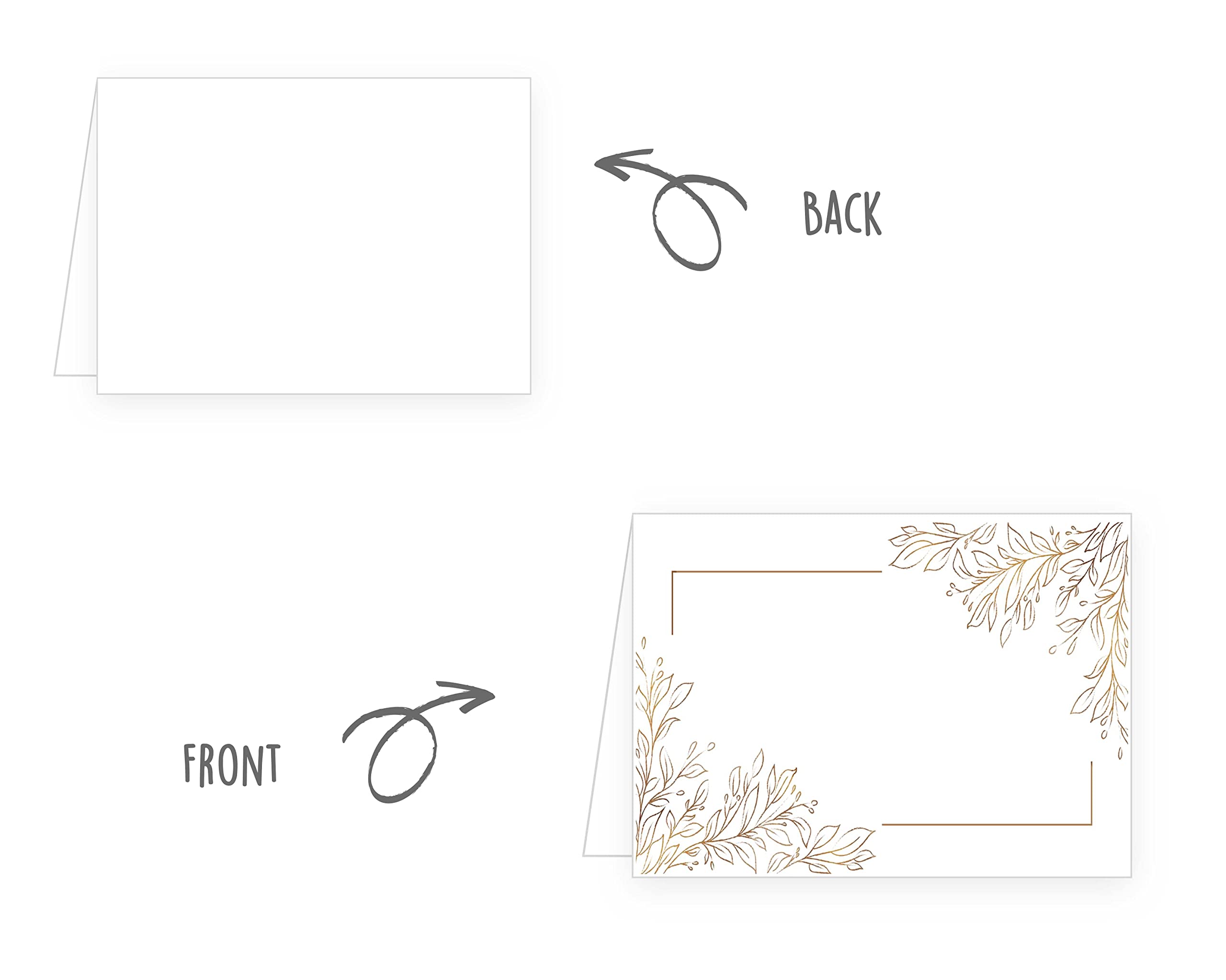 Premium 50-Pack Edition Seidel Place Cards for Weddings, Birthdays, Anniversaries & Celebrations - Elegant Name Cards & Table Seating Cards for Formal Events, Dinner Parties & Special Occasions