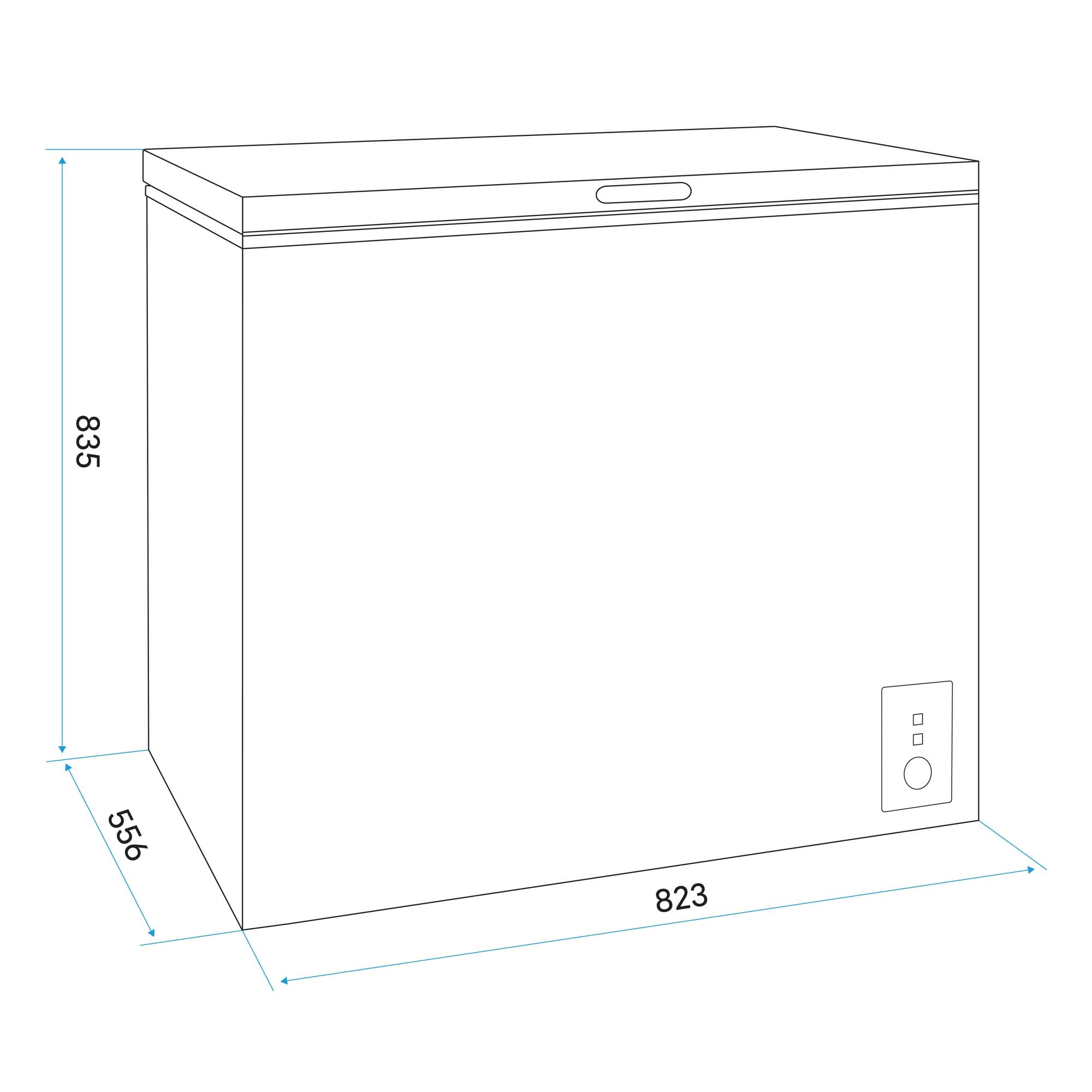 Baridi 199L Freestanding Chest Freezer with Adjustable Thermostat - Black DH151 | Energy Efficient Deep Freezer for Garage, Basement & Outdoor Use | Perfect for Bulk Food Storage, Meal Prep & Hunting Season