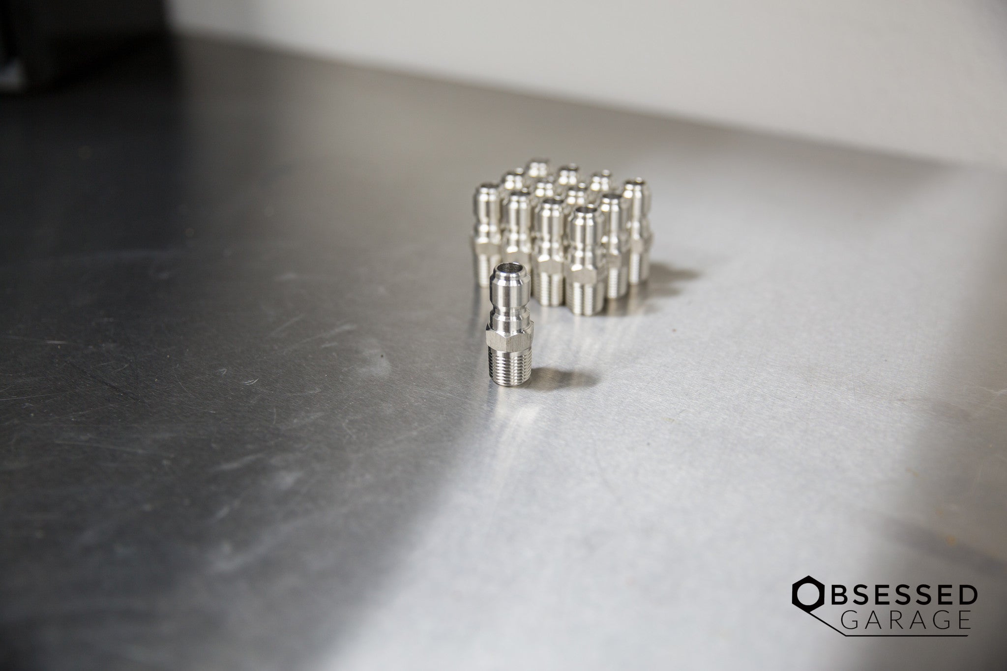 Stainless Steel 3/8 Inch Male Quick Disconnect (QD) Plug - High Pressure Hydraulic Fittings for Air, Water & Oil Applications