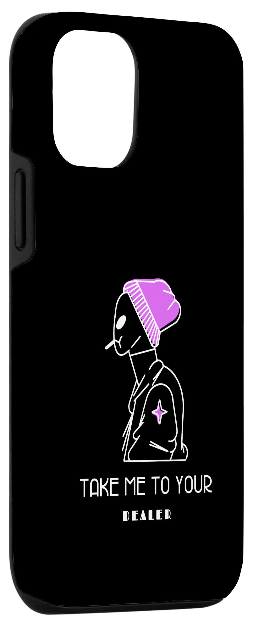 iPhone 12/12 Pro Alien Weed Smoking Case - Funny Marijuana Lover Phone Cover for Stoner Accessories - Perfect for 420 Parties & Cannabis Enthusiasts