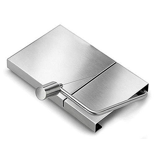 TOPCHANCES Stainless Steel Cheese Slicer & Cutter with Cutting Board - Perfect for Hard & Semi-Hard Cheeses, Butter - Ideal for Kitchen, Charcuterie Boards & Entertaining