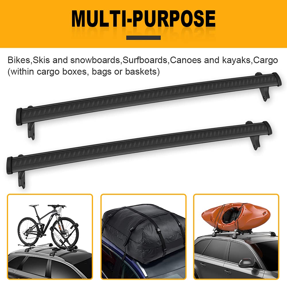 OCPTY Universal Cross Bars Roof Rack for Chevrolet Traverse 2018-2021 - Heavy Duty Aluminum Cargo Carrier for Luggage, Kayak, Canoe, Bike, Snowboard & Ski - Perfect for Road Trips, Camping & Outdoor Adventures
