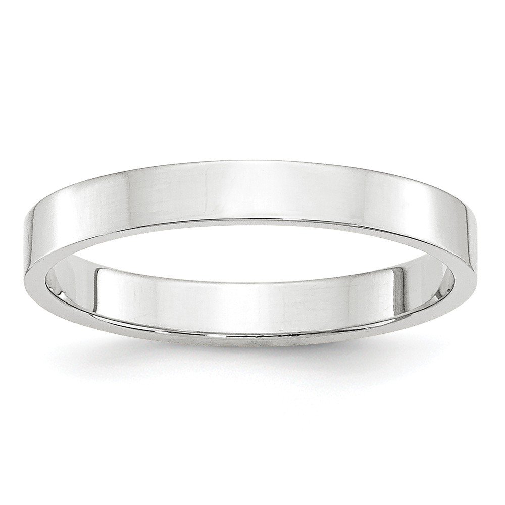 10K White or Yellow Gold 3mm Lightweight Flat Wedding Band Ring for Women - Thin Comfort Fit Stackable Jewelry for Bridal, Anniversary, Promise & Everyday Wear