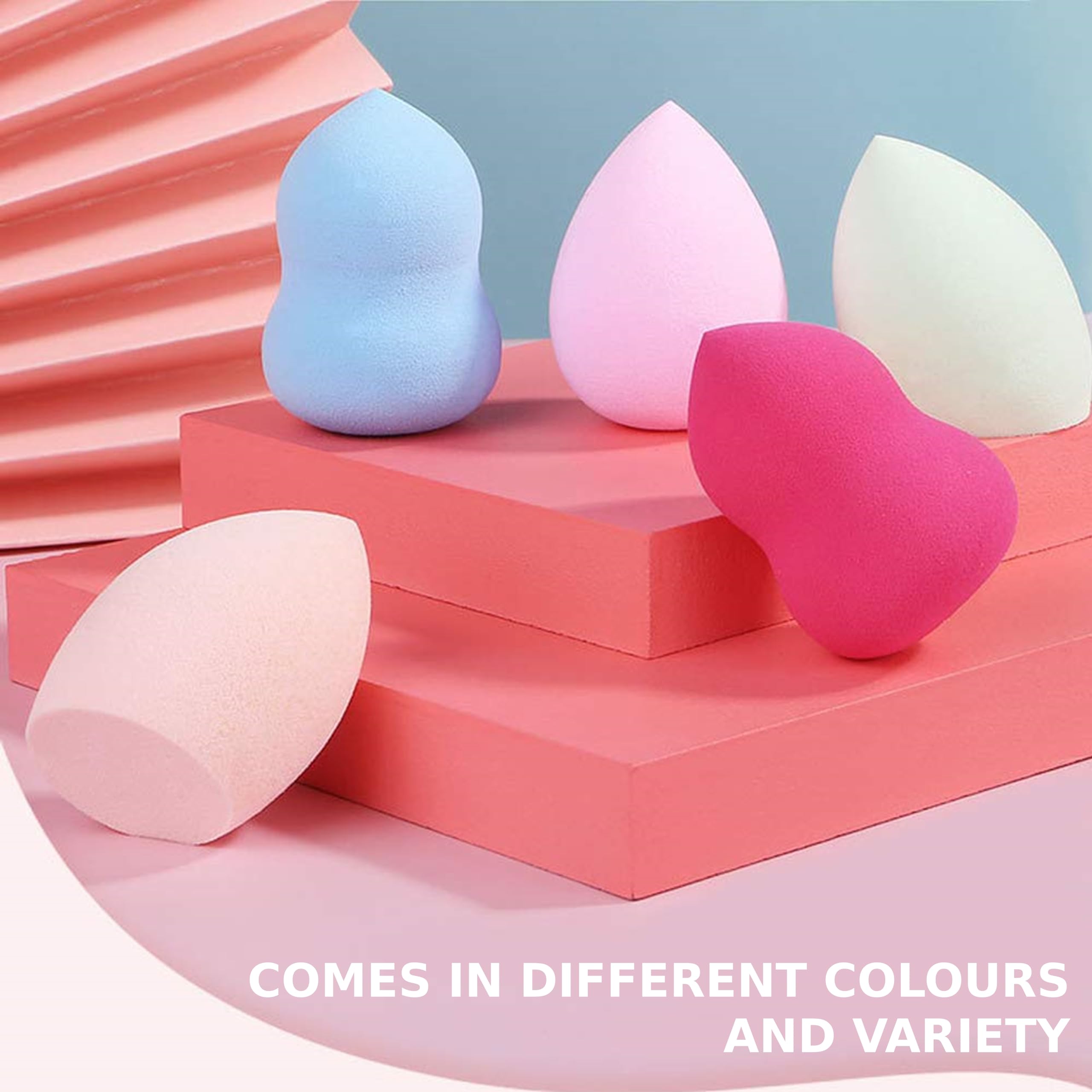 KBEAUTIX Curve Beauty Blender Original Makeup Sponge - Vegan & Cruelty Free Foundation Blender for Liquid, Powder & Cream Cosmetics - Perfect for Flawless Airbrush Finish & Professional Makeup Application (1 Piece)