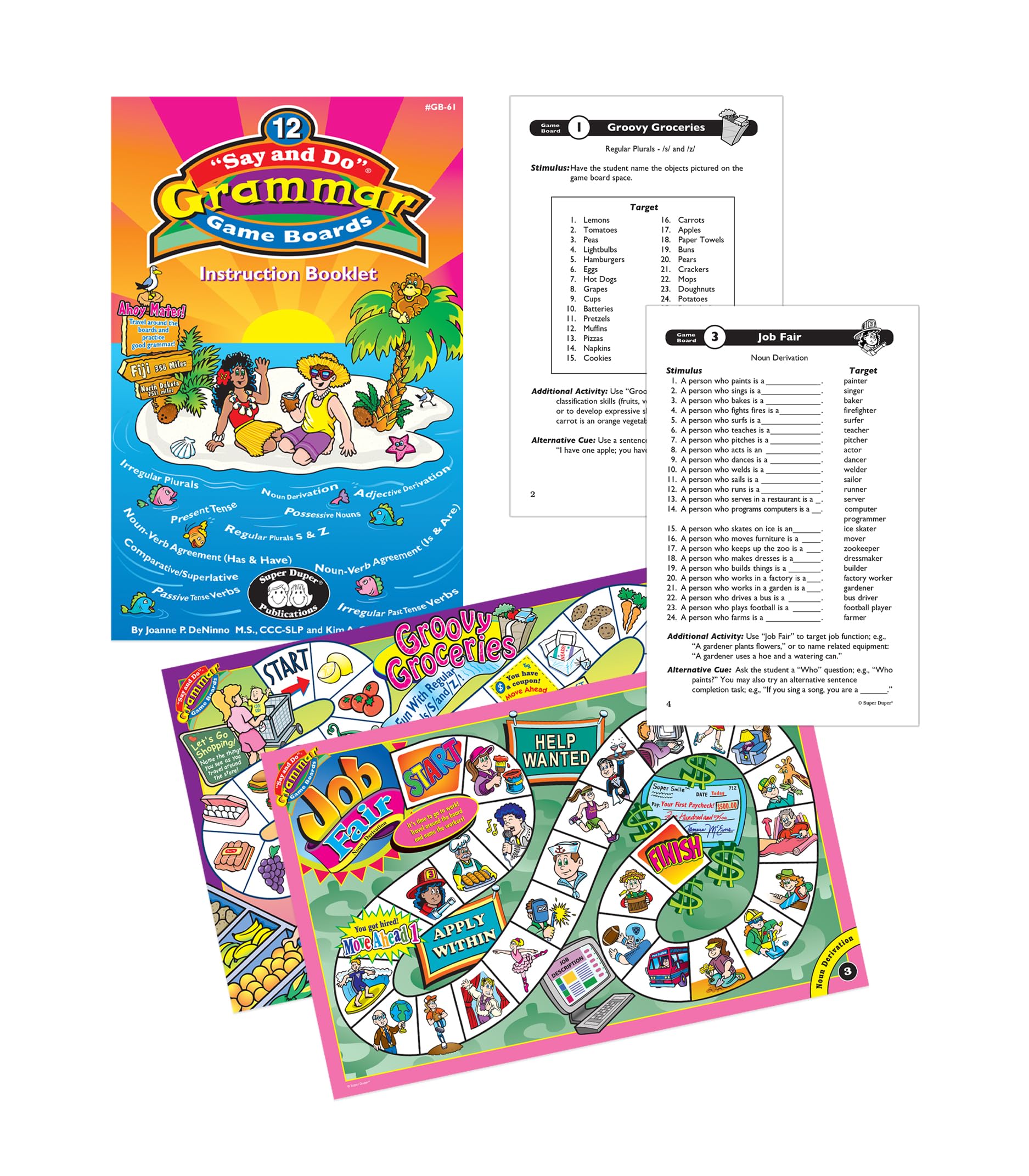 Super Duper Publications | Say and Do® Grammar Games for Kids | Fun Educational Learning Activities | Classroom & Homeschool Teaching Resource