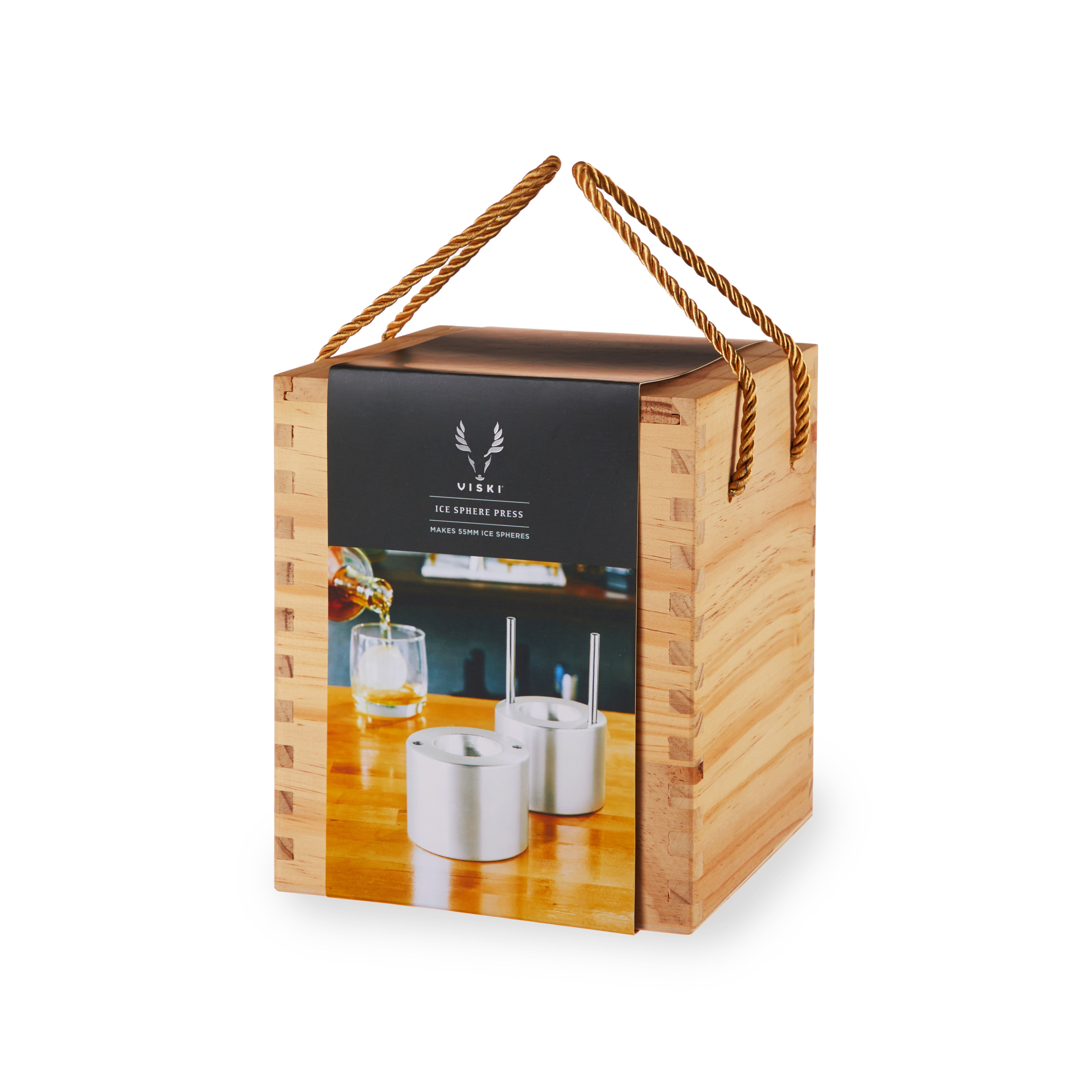 Premium 55mm Glacier Ice Ball Molds - Perfect for Whiskey, Cocktails & Chilling Drinks in Style