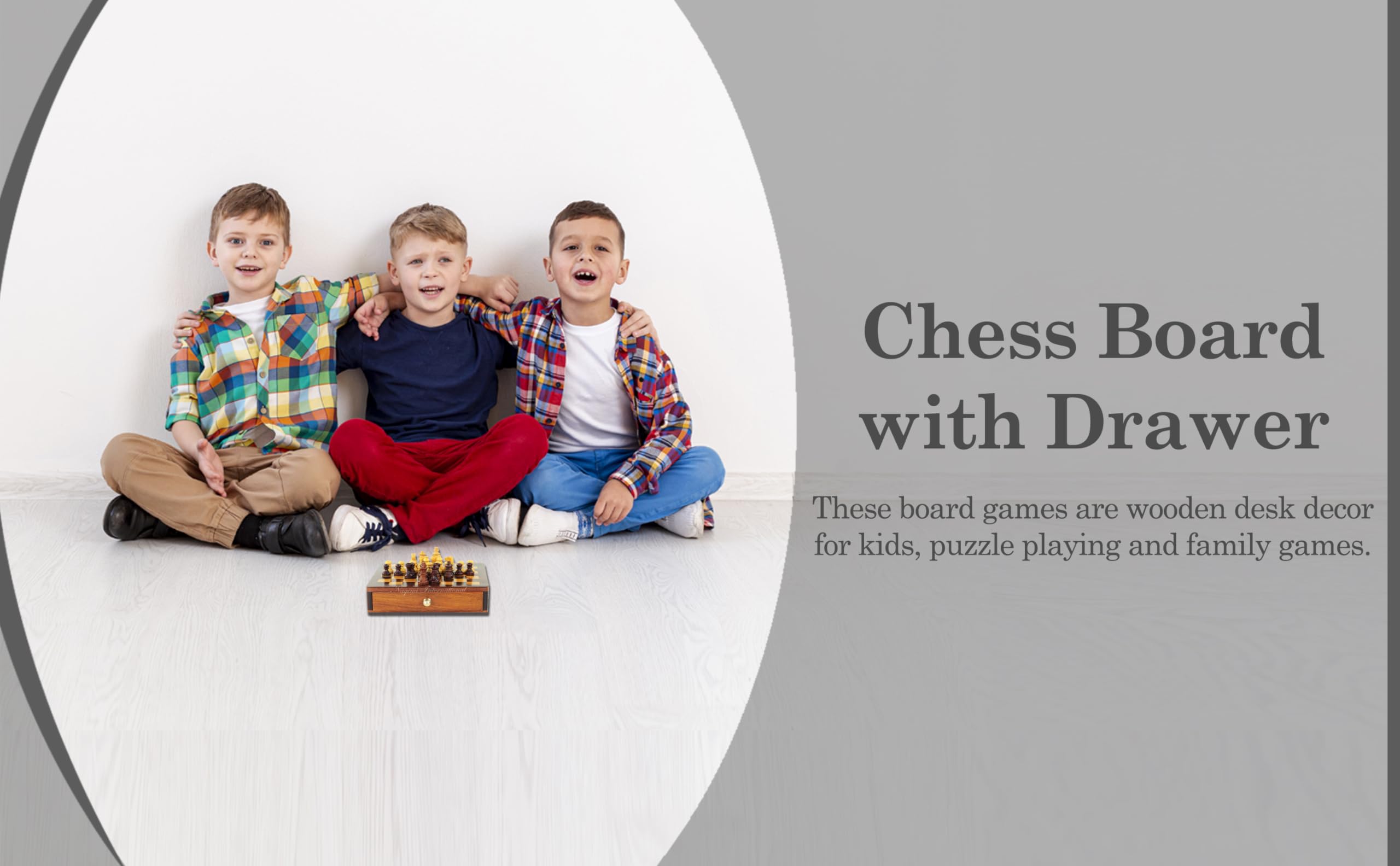 Premium Wooden Chess Board with Storage Drawer - Classic Strategy Board Game for Adults & Kids by Nagina International - Perfect for Home, Office, and Gifts