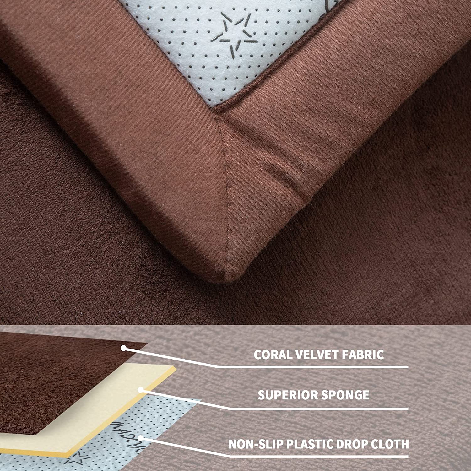 MAXYOYO Baby Play Mat - Soft Coral Velvet Thick Japanese Tatami Rug with Non-Slip Backing for Nursery, Living Room & Bedroom | Perfect for Crawling, Playtime & Home Decor