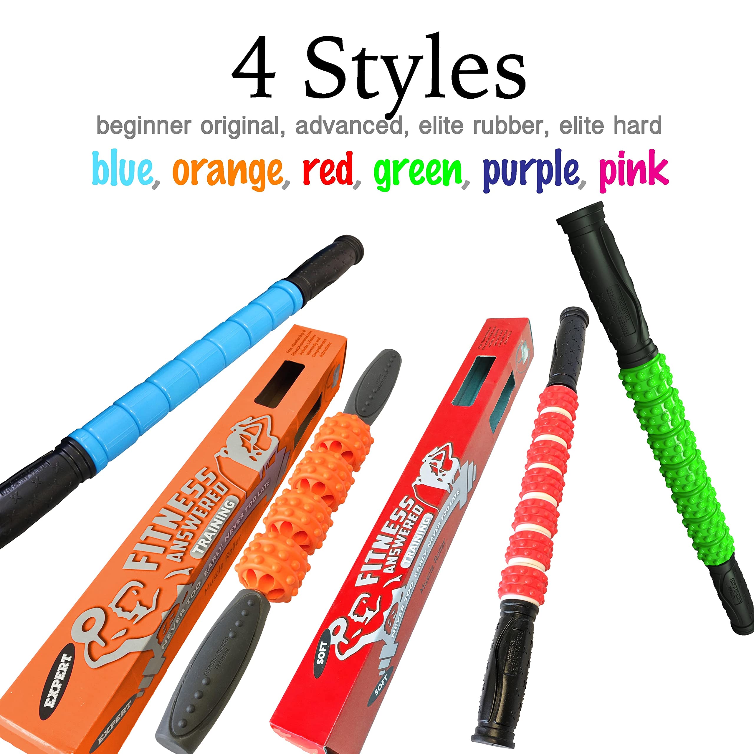 Premium Muscle Roller Stick for Deep Tissue Massage - 16.75