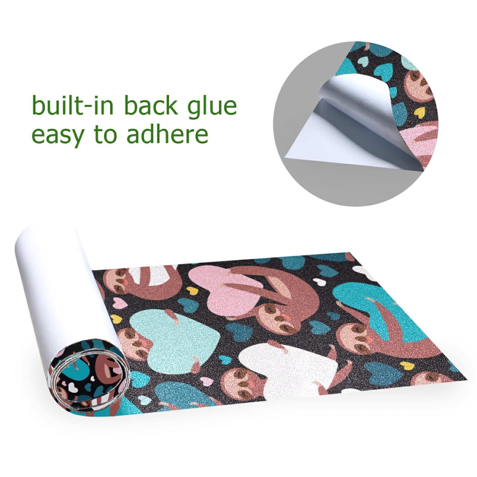 Poeticcity Waterproof Skateboard Grip Tape - Anti Slip Longboard & Scooter Griptape Sheets - Tear-Resistant Sandpaper Sticker Roll for Easy Bubble-Free Application - Perfect for Skateboards, Longboards, Scooters, and Roller Boards