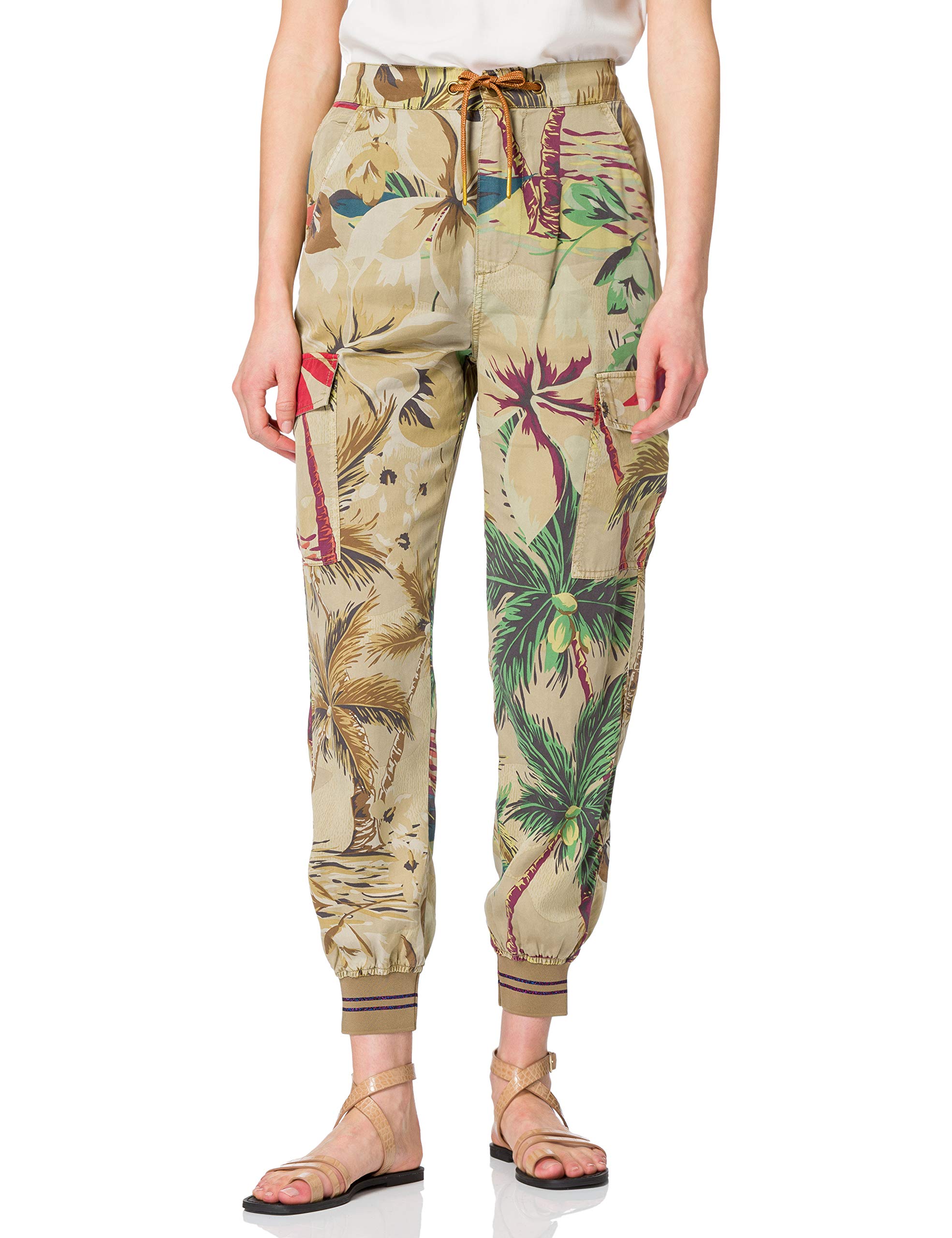 Desigual Women's Non-Denim Long Pants - Stylish Casual Trousers for Work, Office & Everyday Wear | Comfortable Stretch Fabric