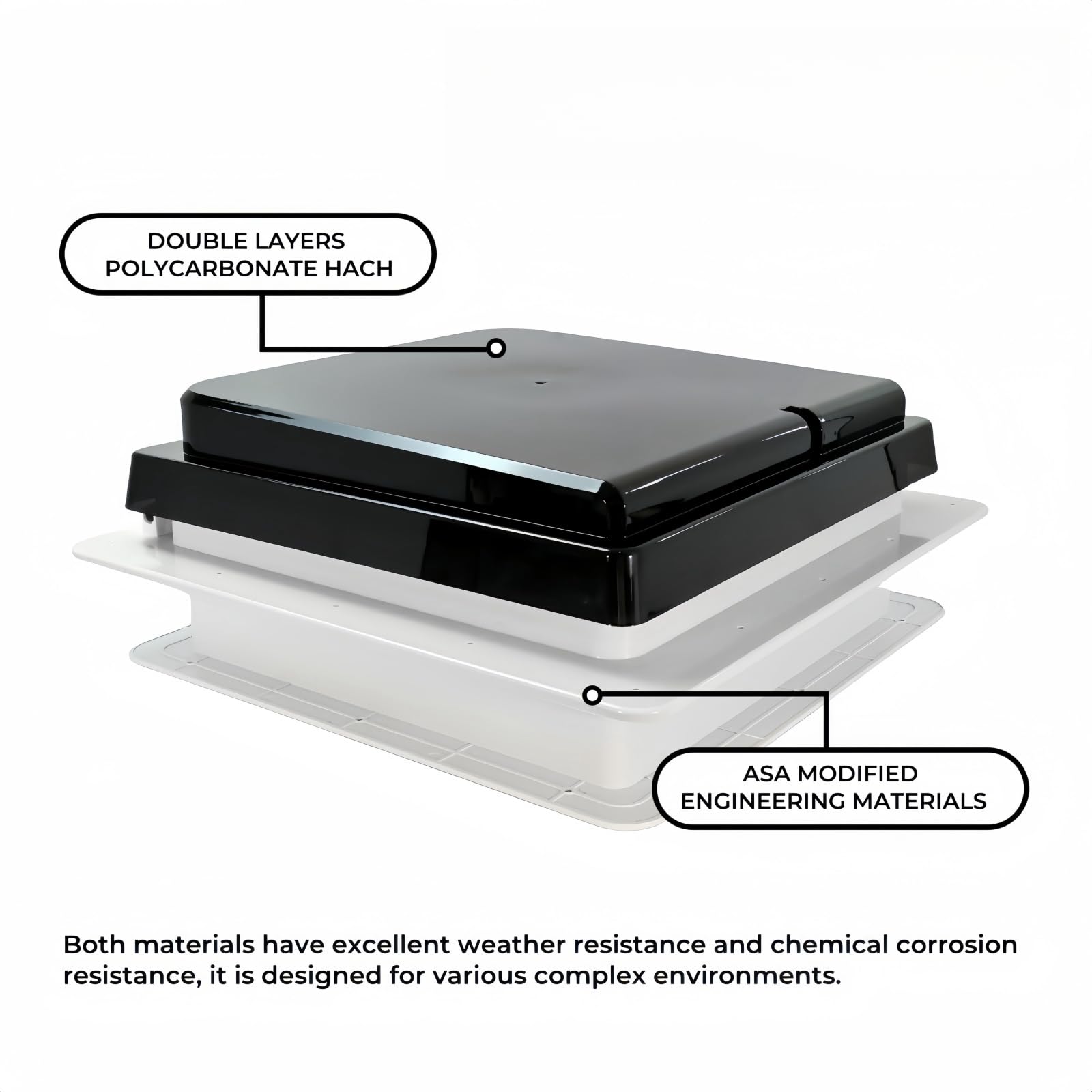 Smart RV Vent Fan with Remote Control - 14'' IP68 Waterproof Roof Ventilation, 4-Speed Reversible Airflow, 25dB Ultra Quiet - Rain Sensor & 5-Year Warranty for Motorhomes, Trailers, Campers - Perfect for Summer Cooling & Winter Ventilation in RVs