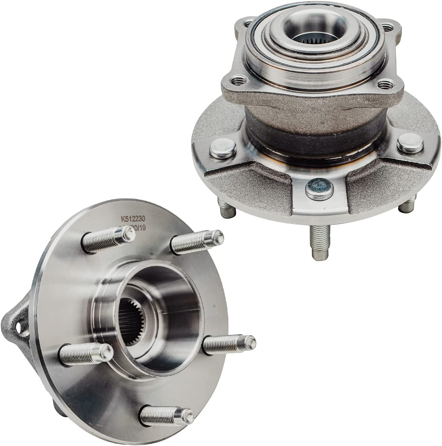 Detroit Axle - 4pc Wheel Bearing Hubs Kit for Saturn Vue, Chevrolet Equinox, Pontiac Torrent - Front & Rear Replacement (Non-ABS) - Perfect for DIY Car Repairs & Maintenance