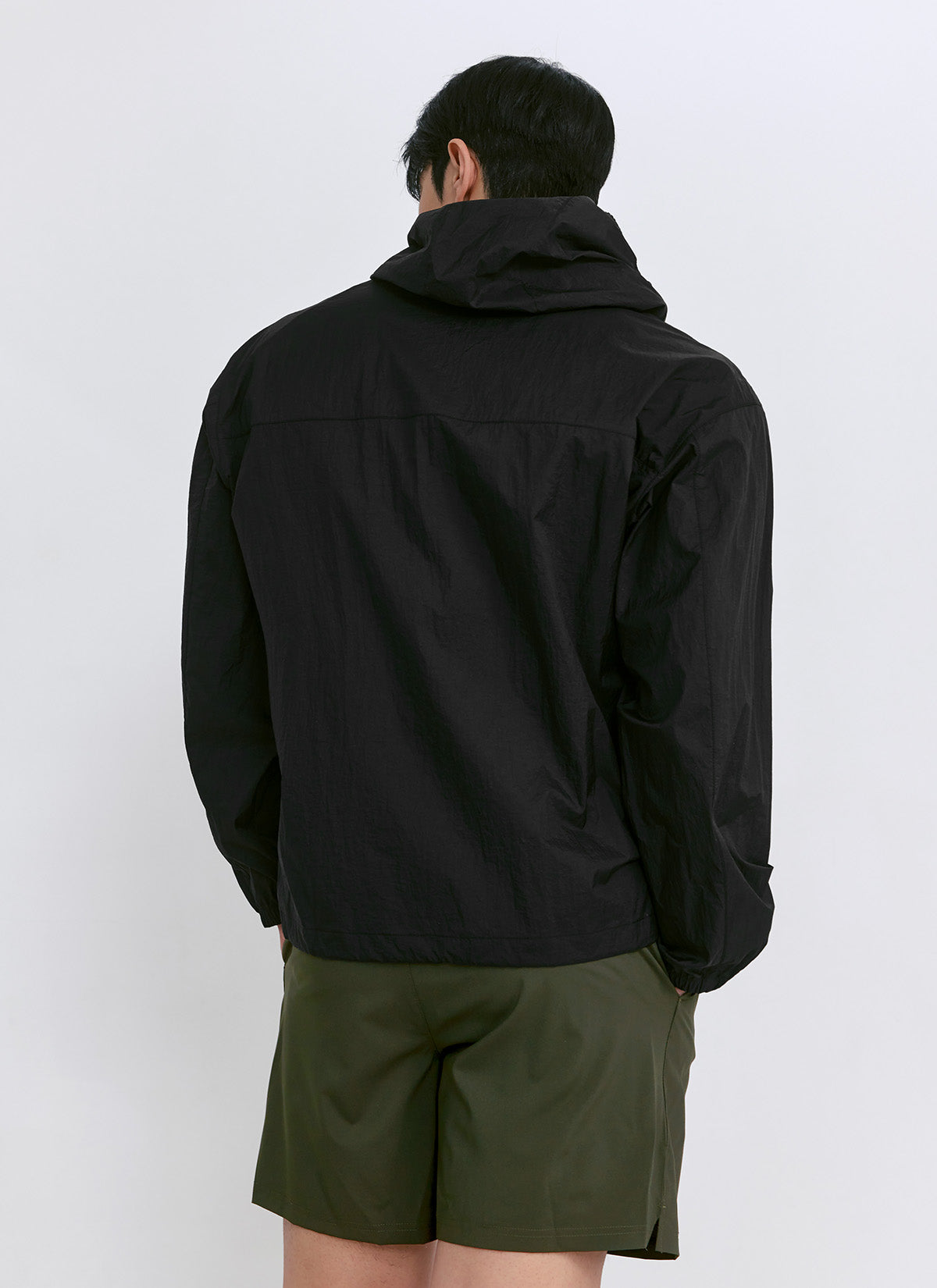Breathable Men's Hooded Windbreaker Jacket - Lightweight & Water-Resistant for Outdoor Running, Hiking & Travel