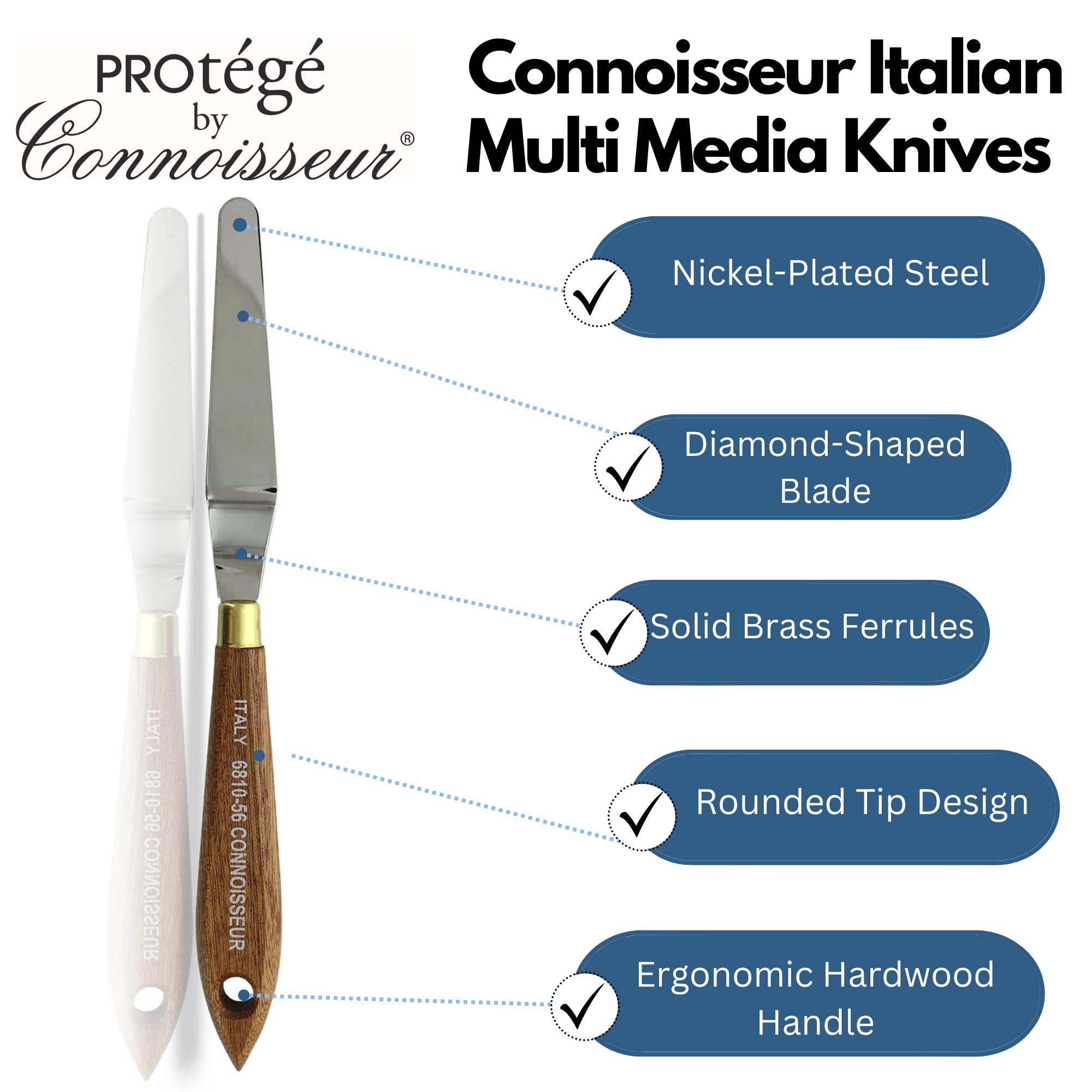 Premium Italian Palette Knife #56 - Ideal for Oil Painting, Acrylics & Fine Art Blending