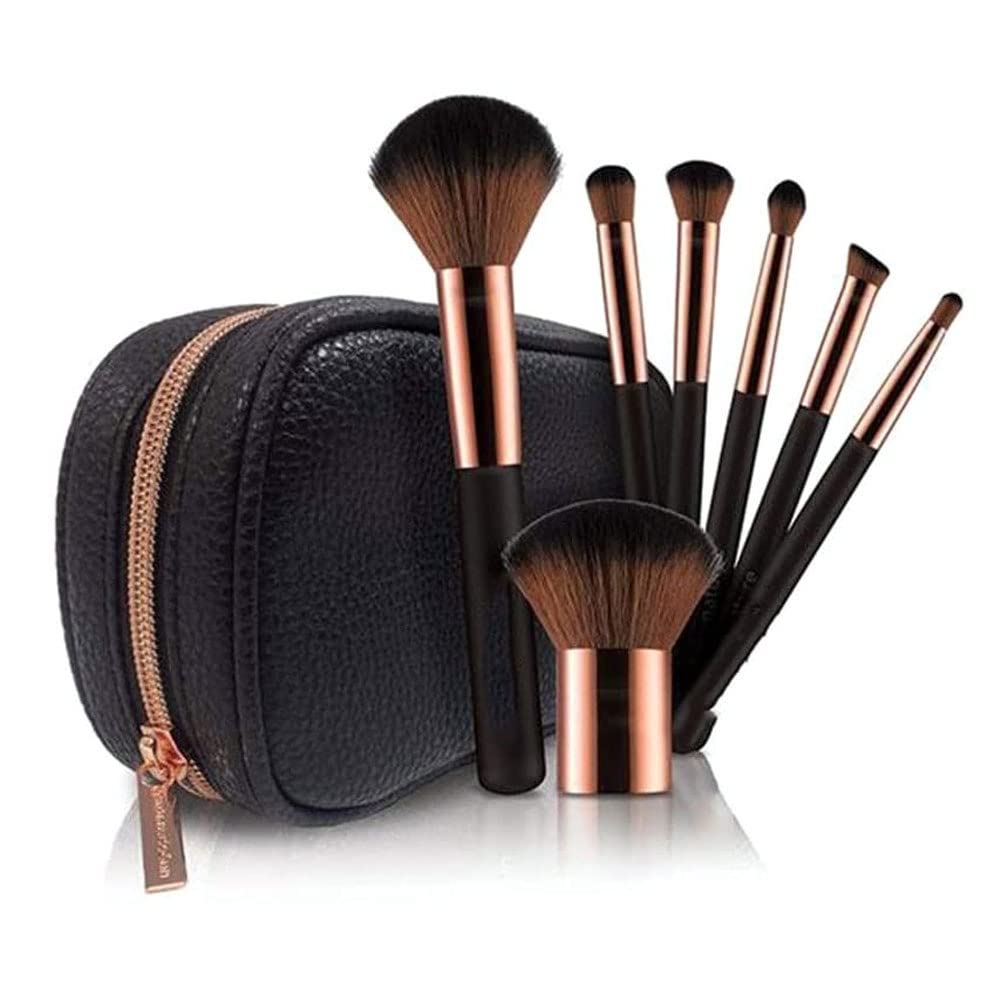 7-Piece Professional Makeup Brush Set - Foundation, Concealer & Eye Brushes for Flawless Makeup Application | Perfect for Daily Use, Travel & Professional Makeup Artists