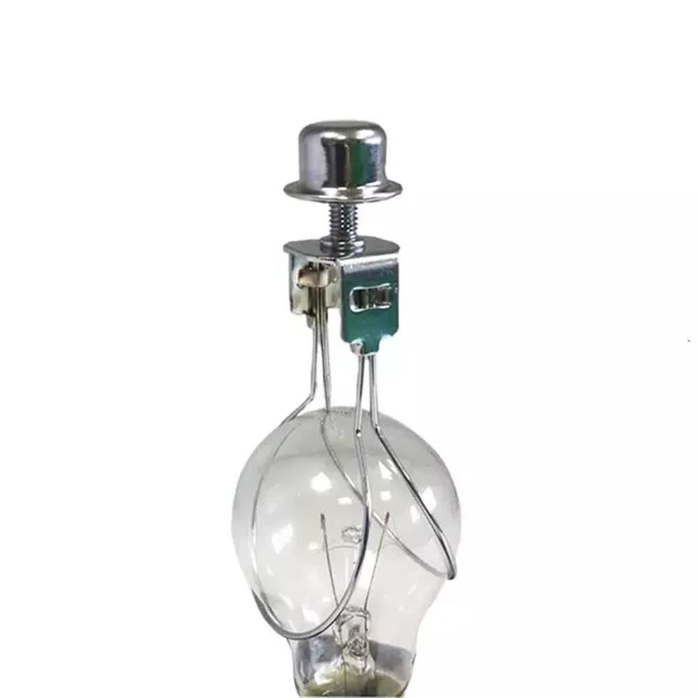 JNXQWE Clip-On Lamp Harp with Shade Attaching Finial Top - Silver Lamp Shade Light Bulb Adapter for Supporting Lampshades - Perfect for Table Lamps, Floor Lamps, and Home Decor Lighting