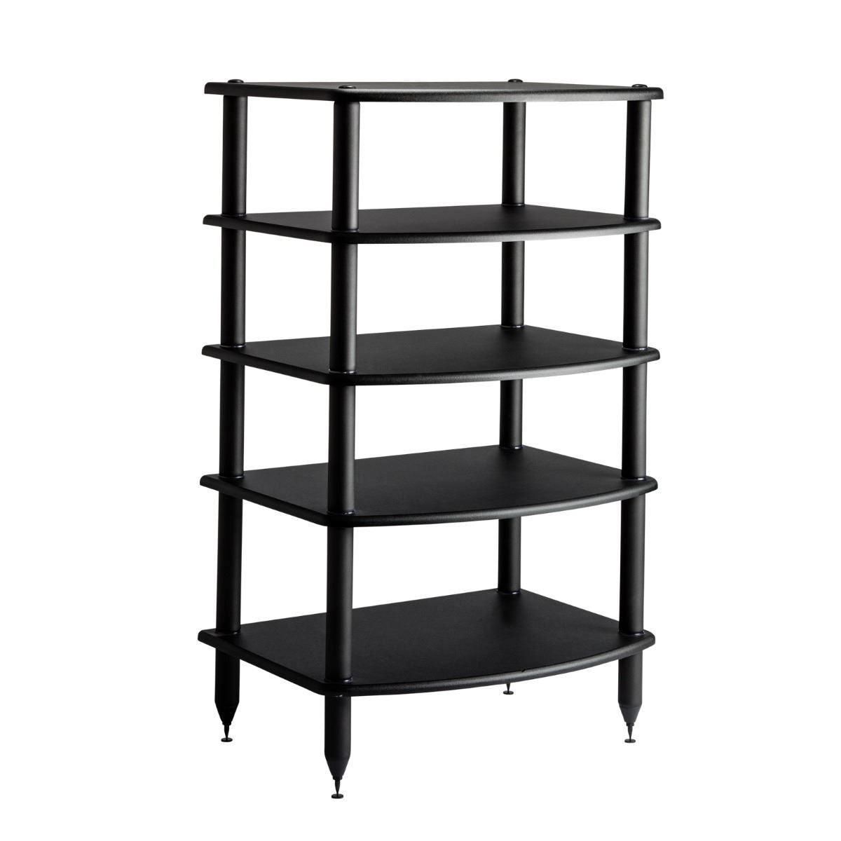 Pangea Audio Vulcan 5 Shelf Rack - Heavy Duty Studio Equipment Stand for DJ Mixers, Synthesizers & Audio Gear (Black) - Perfect for Home Studios & Professional DJ Setups